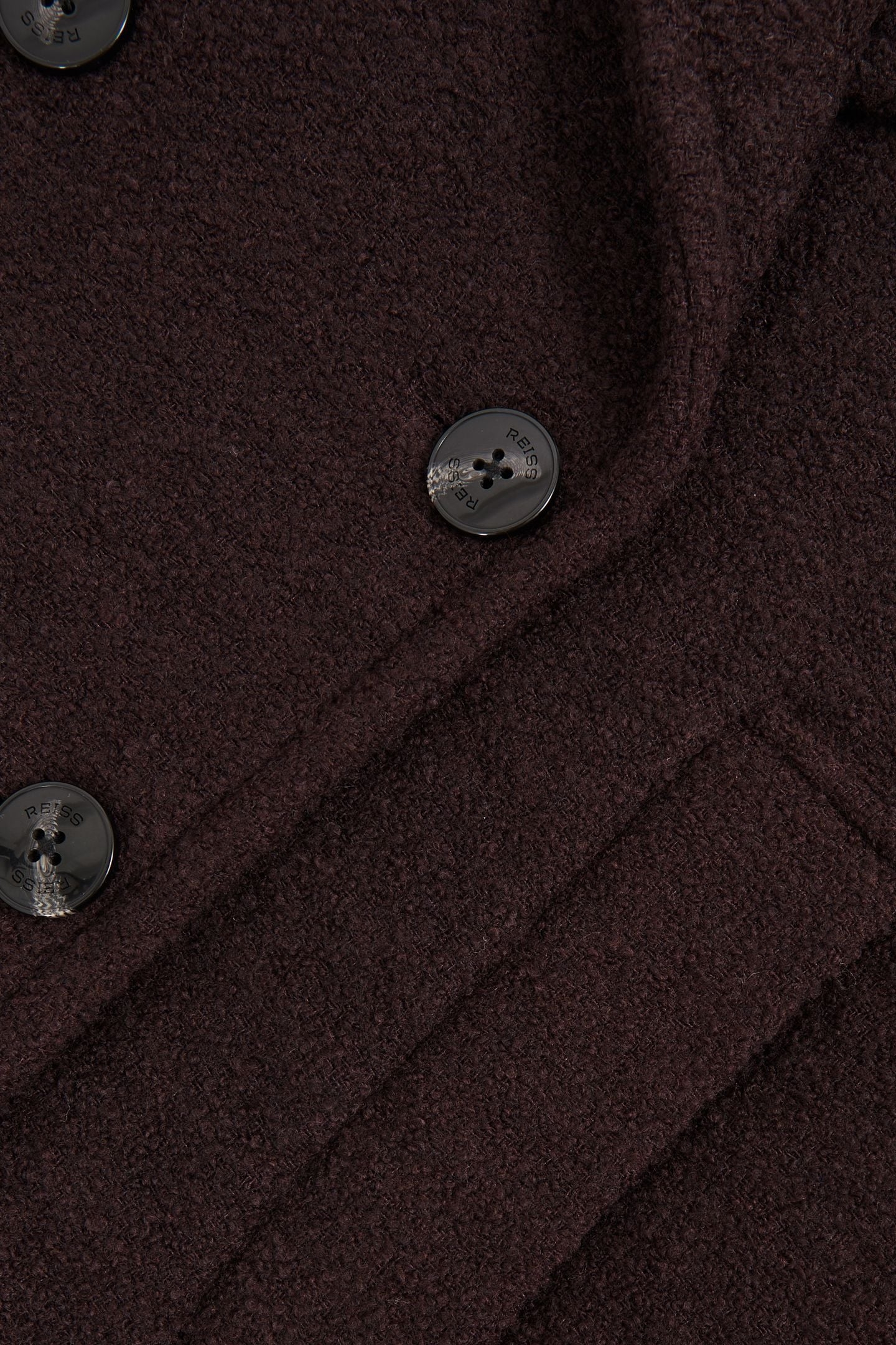 SHORT WOOL COAT BURGUNDY 6