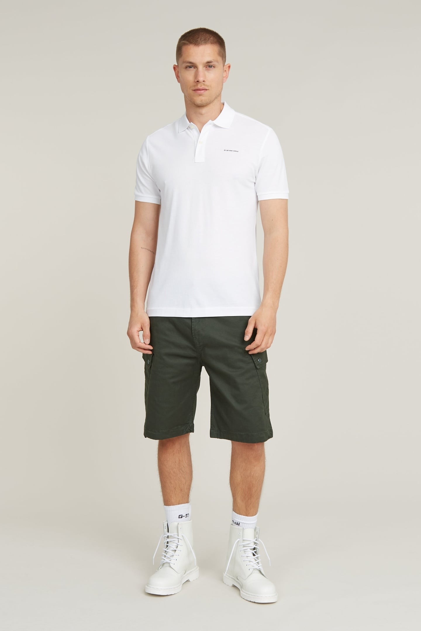 OLUV SLIM POLO S\S WHITE 1