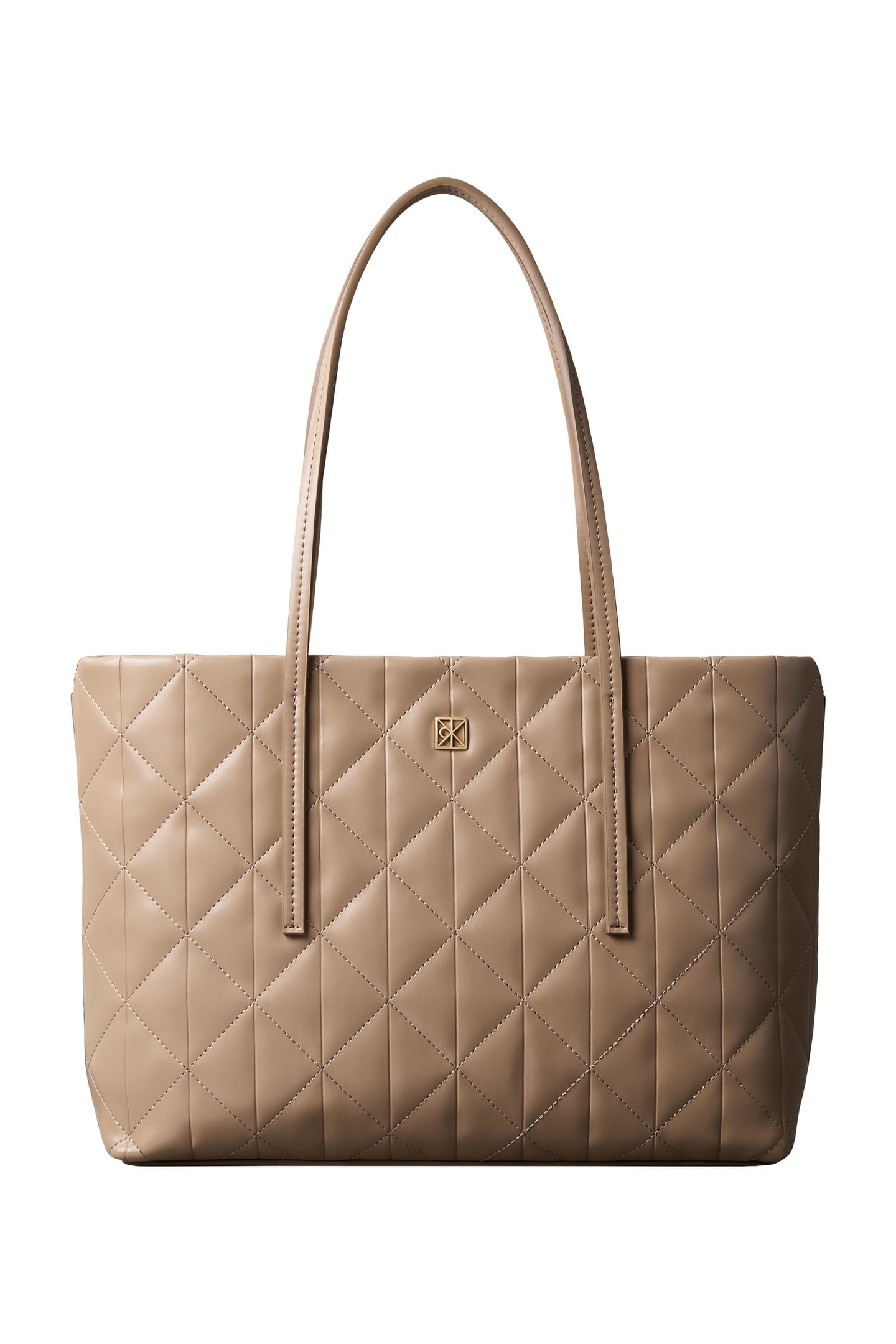 QUILTED SMALL TOTE BAG DESERT TAUPE 2