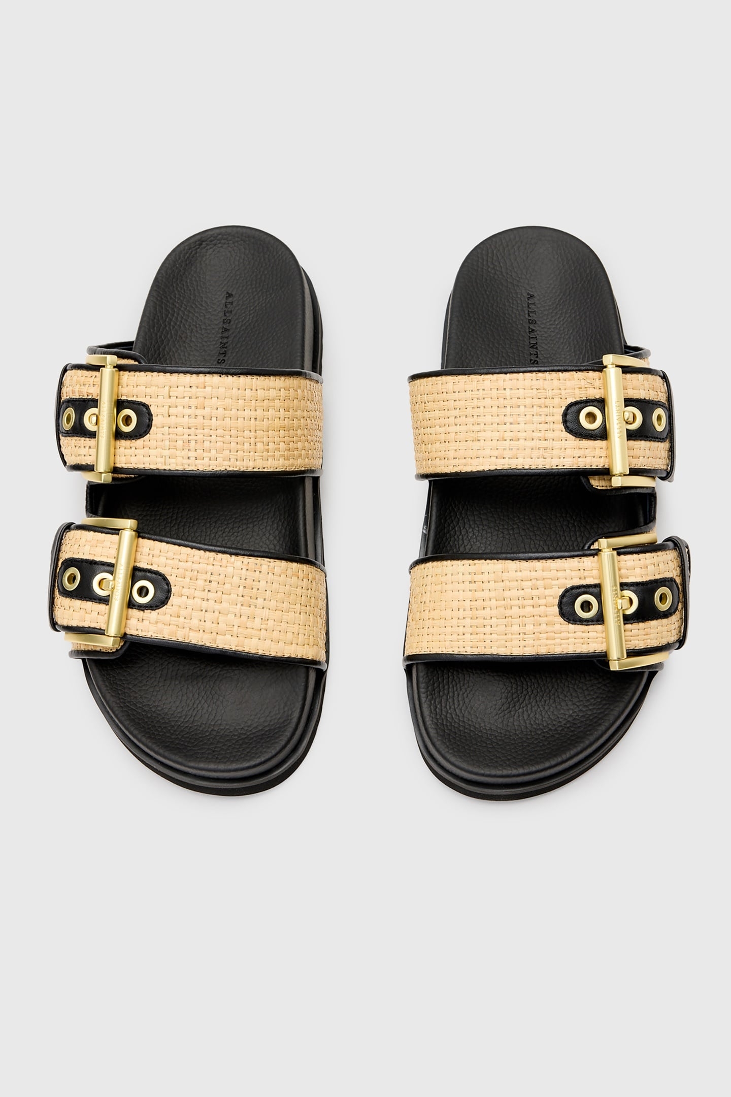 SIAN RAFFIA SANDAL NATURAL/BLACK 2