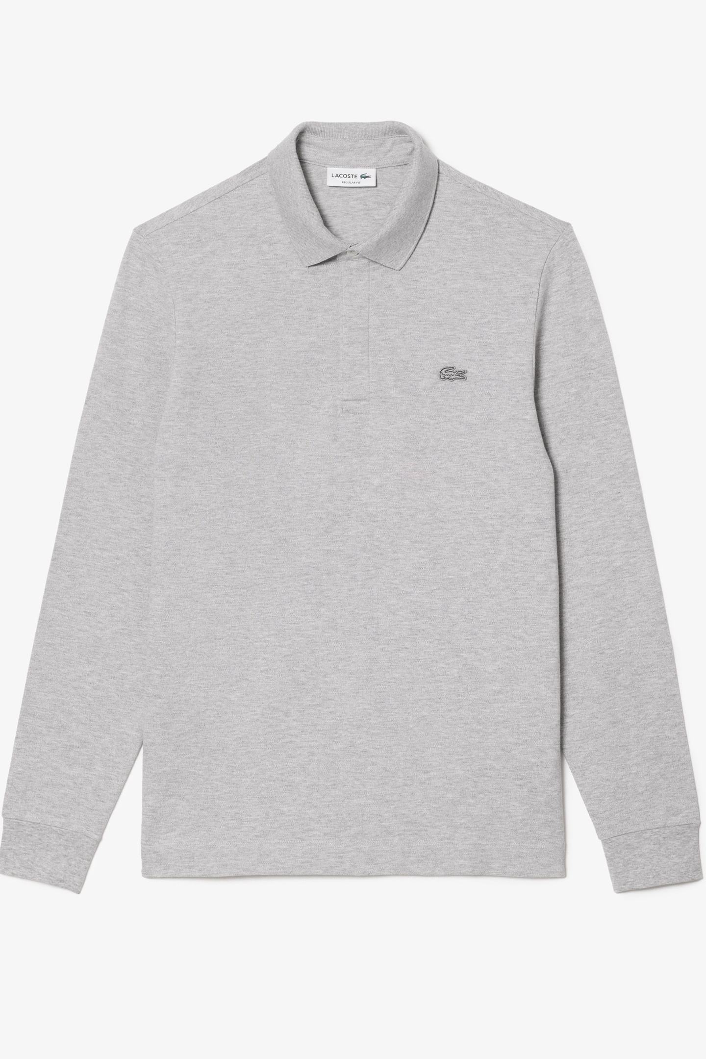 LONG SLEEVE POLO SILVER CHINE 5