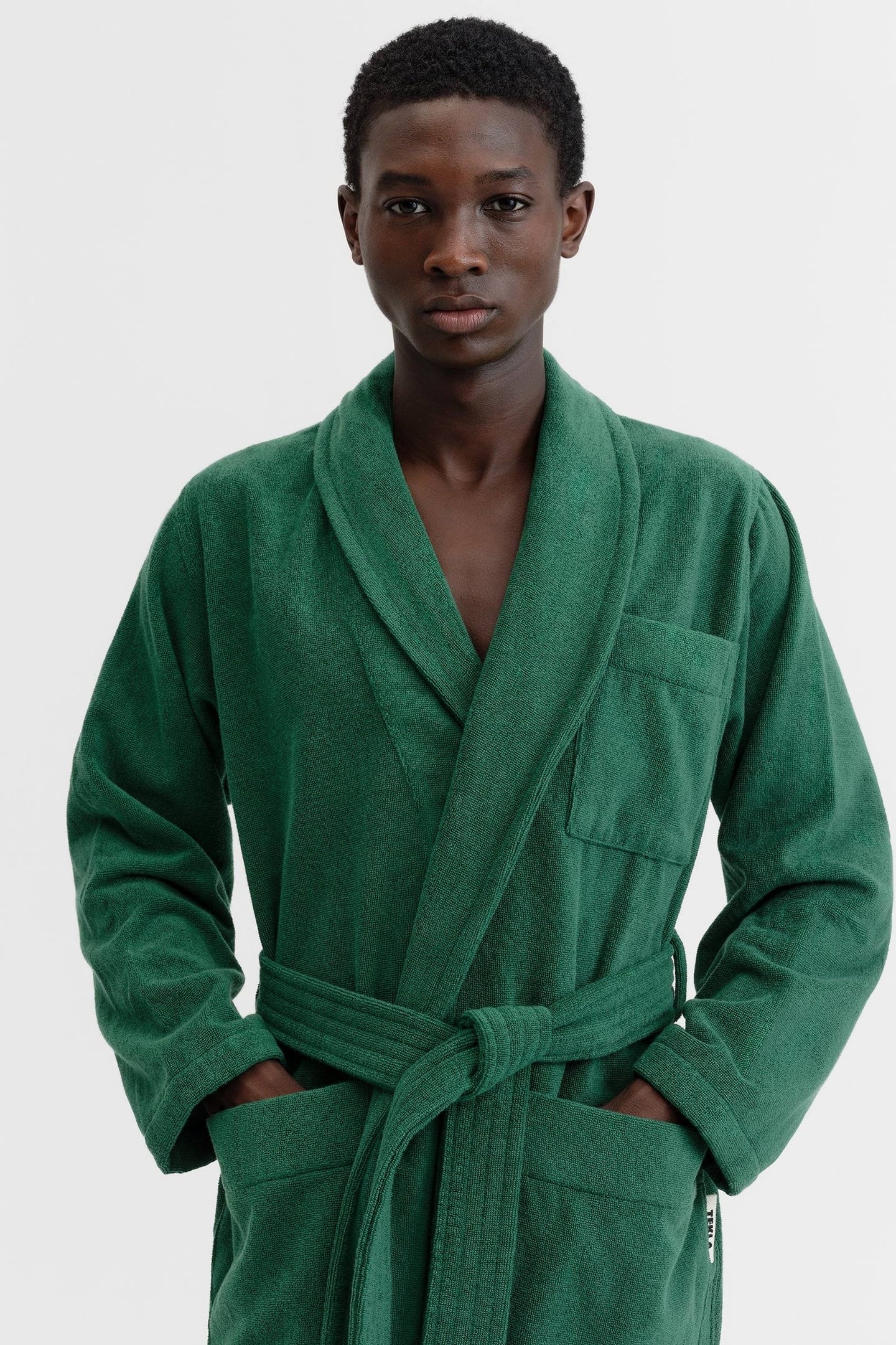 UNISEX CLASSIC BATHROBE TEAL GREEN 6
