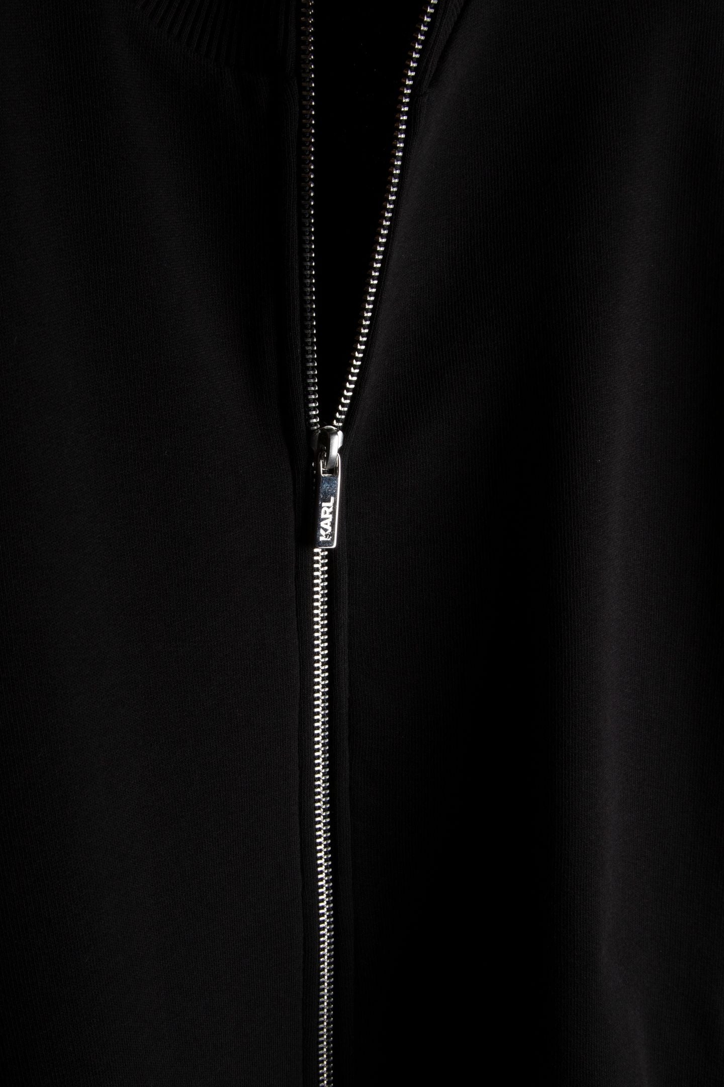 BLACK SWEAT ZIP JACKET 3