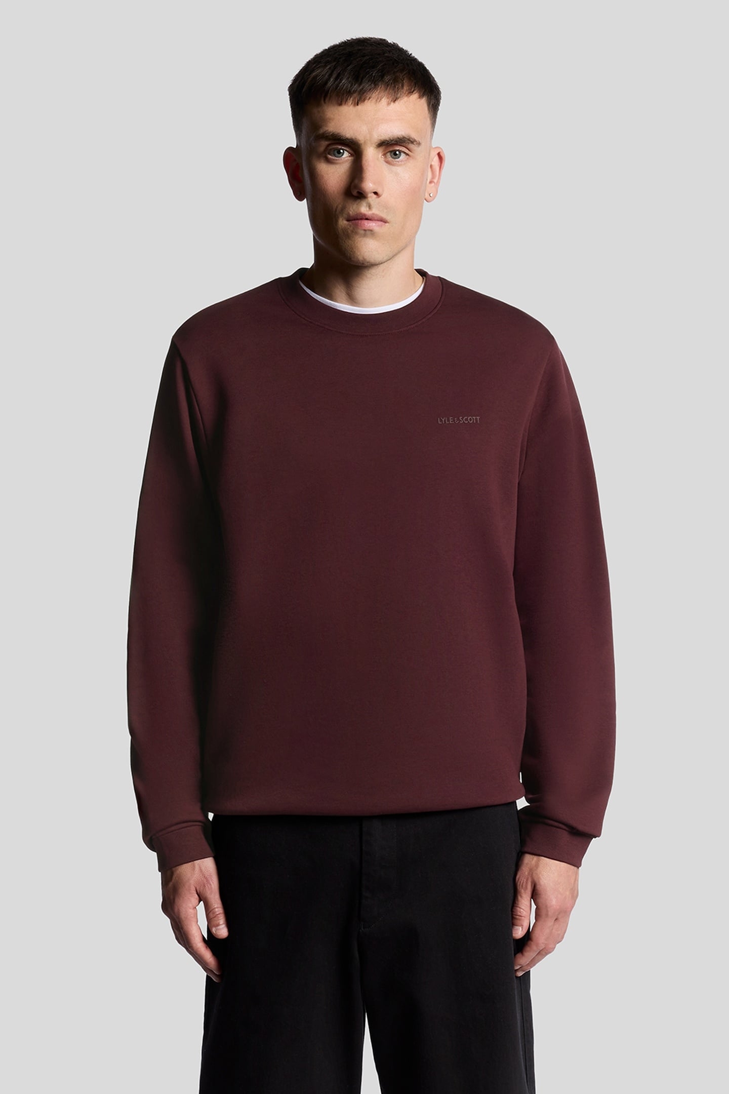 LOGO BRUSHBACK CREW NECK JUMPER PORT 2