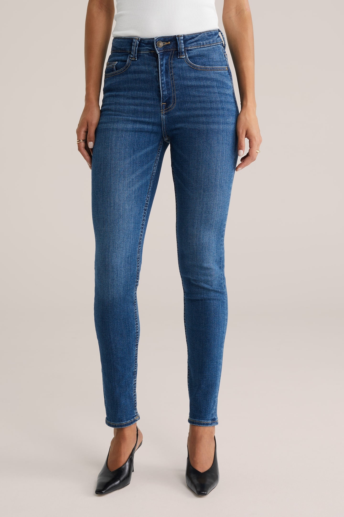 5-POCKET HIGH RISE DARK BLUE 1