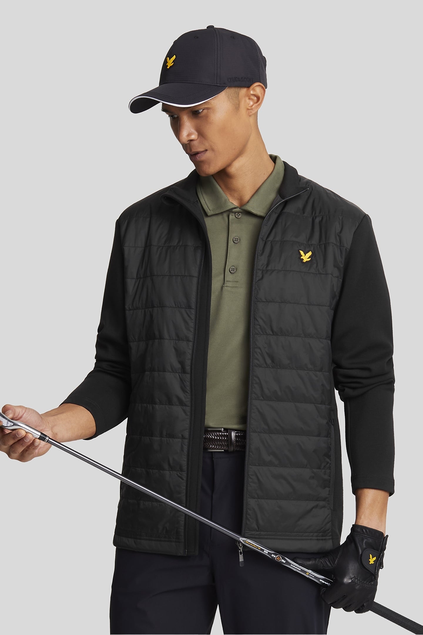BAFFLE QUILTED FULL ZIP JACKET JET BLACK 2