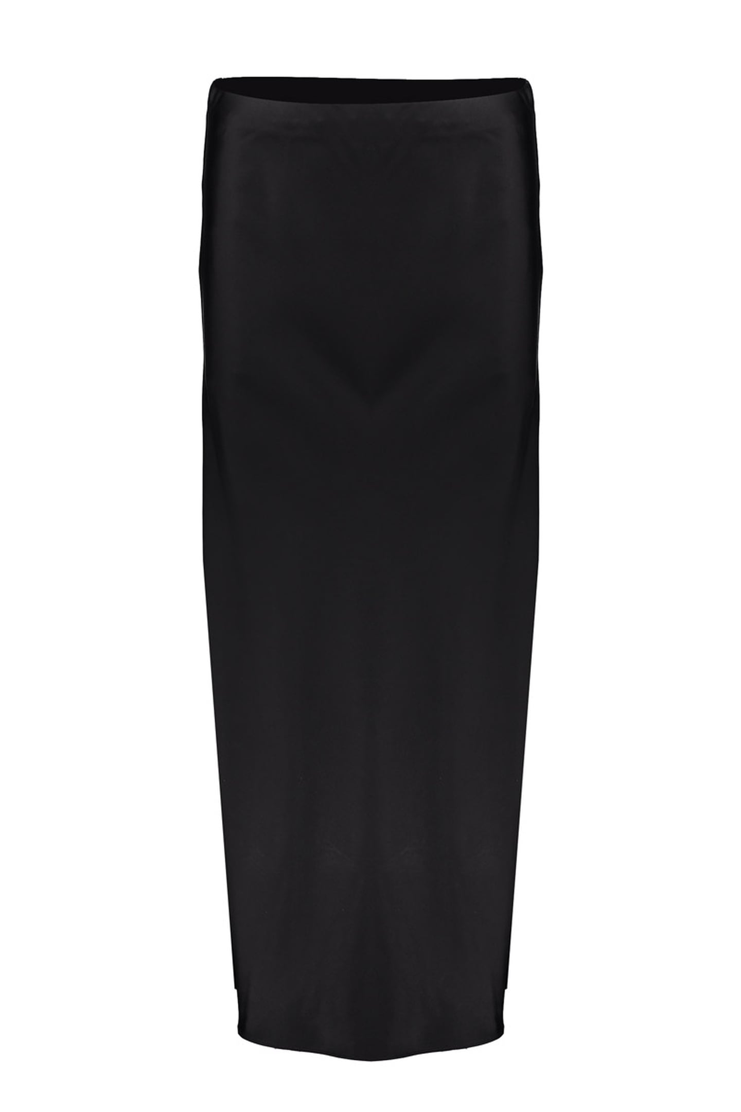 SATIN SKIRT ELASTIC WAIST BLACK 2