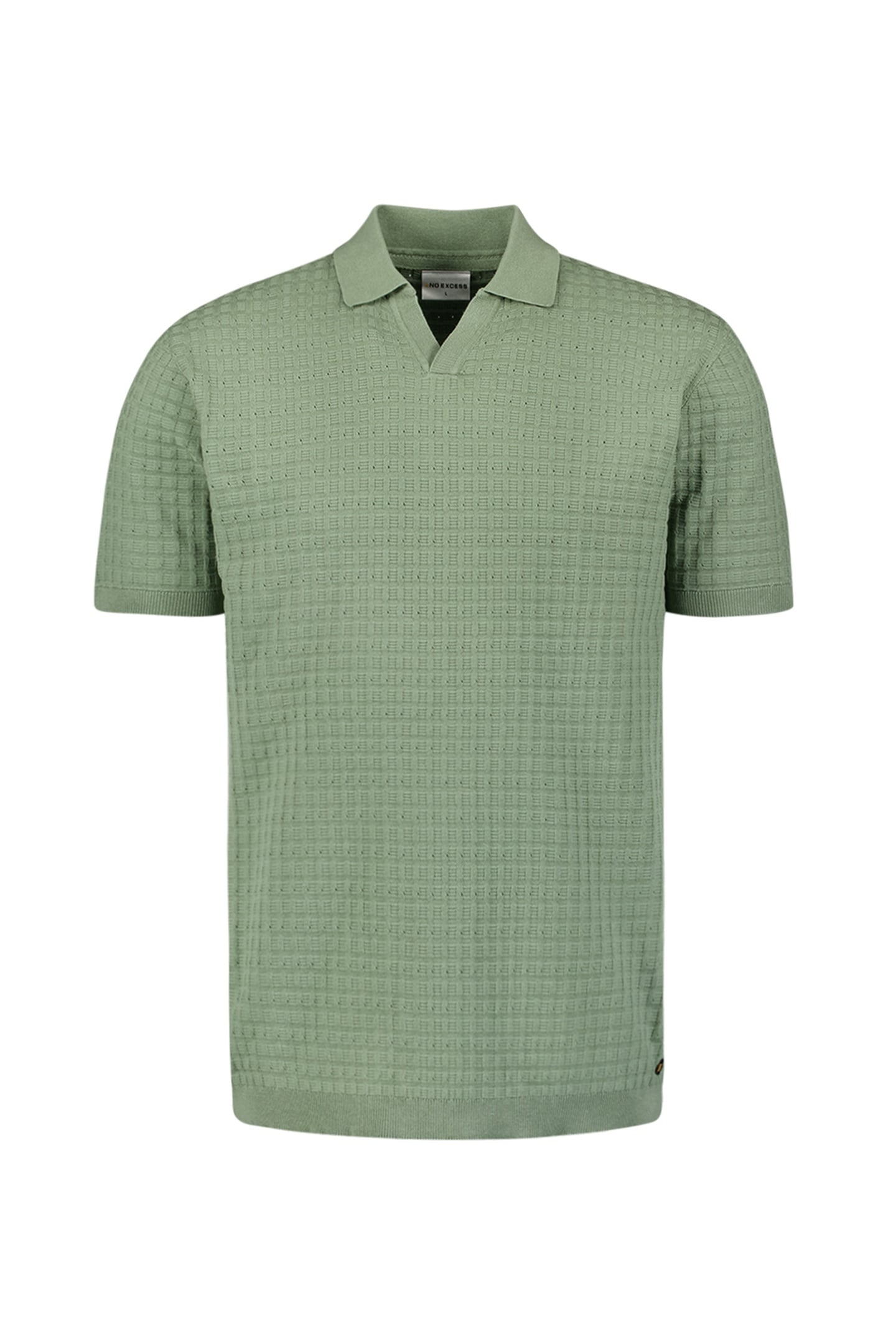 PULLOVER SHORT SLEEVE POLO V SOLID JACQUARD GREEN 5