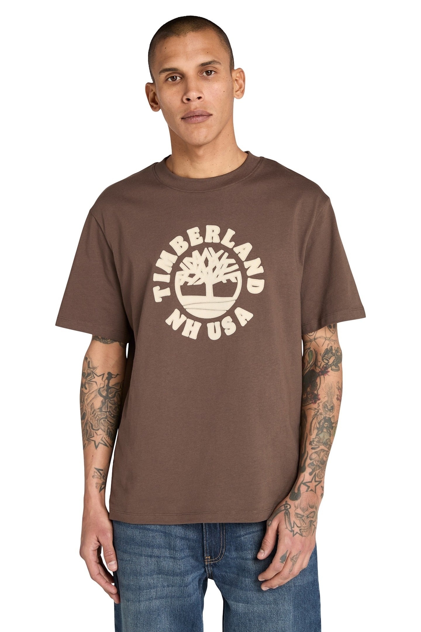 HOLIDAY FRONT GRAPHIC SS TEE CHOCOLATE BROWN 1