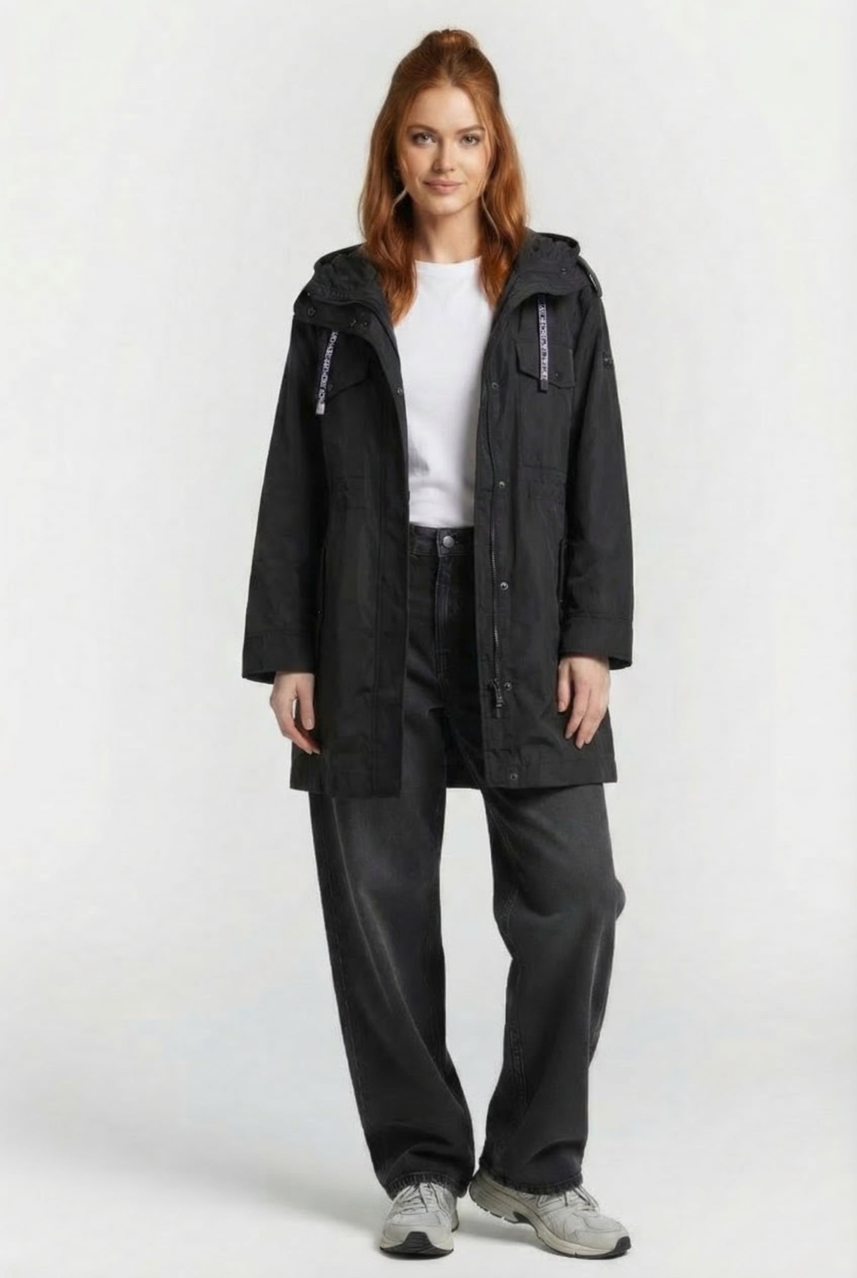 LT FILLED OVERSIZE ANORAK BLACK 1