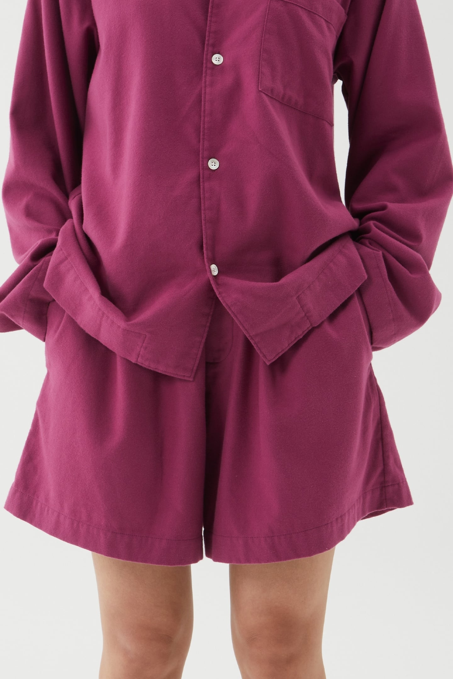 UNISEX FLANNEL, PYJAMAS SHORTS GRAPE 1