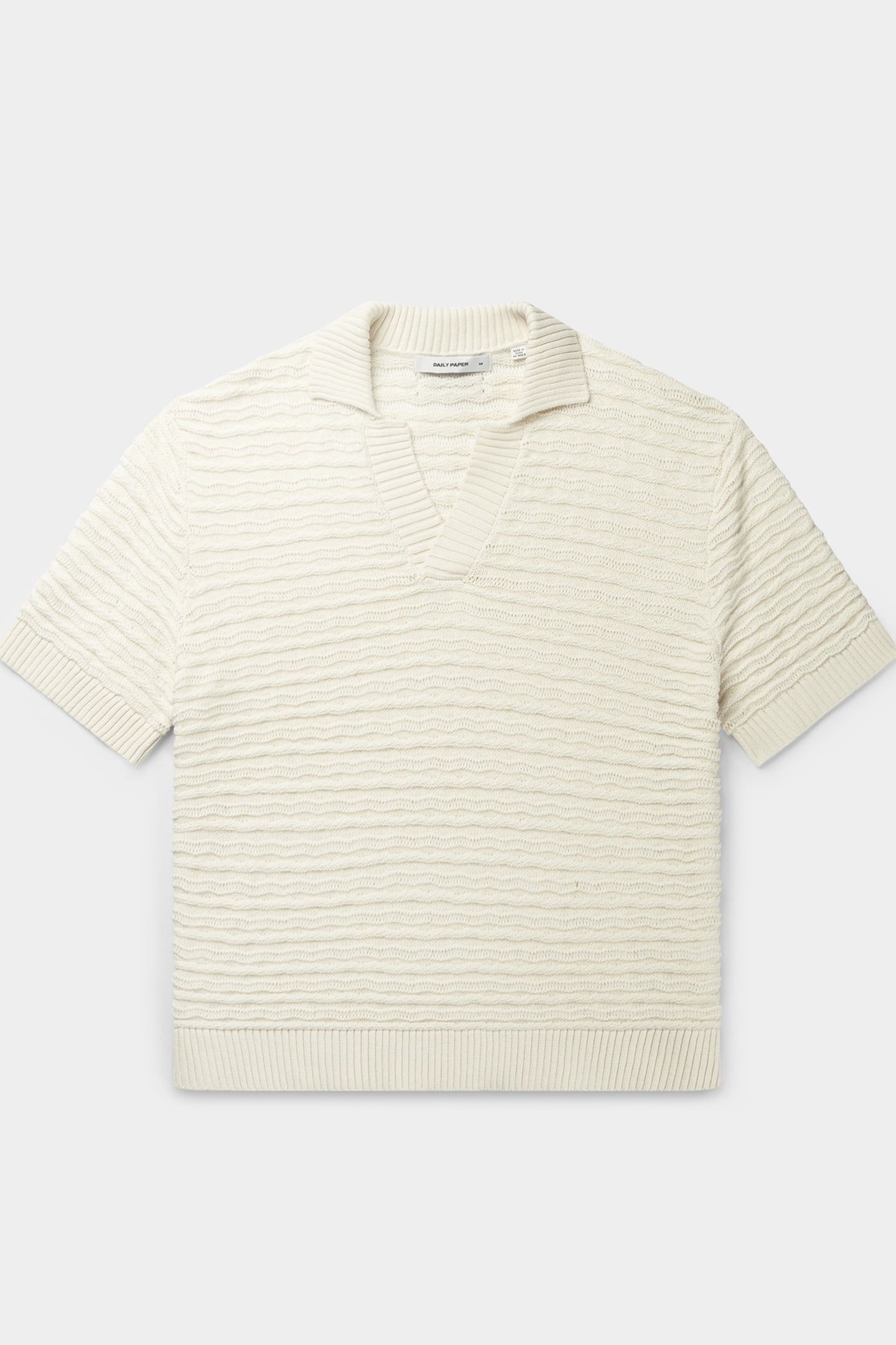 JABIR KNIT SHORT SLEEVE POLO FROST WHITE 3