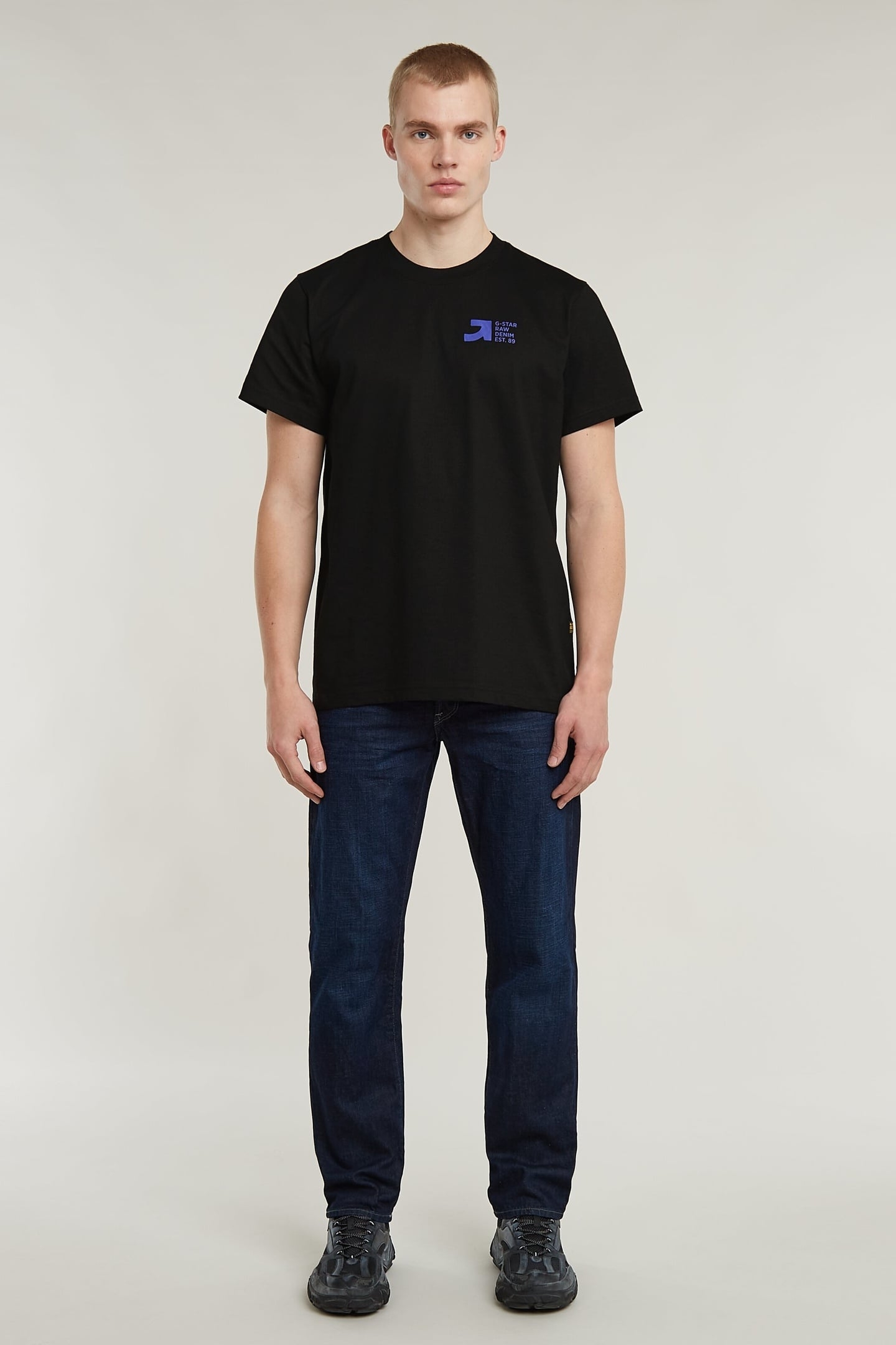 3301 STRAIGHT JEANS WORN IN DEEP MARINE 1