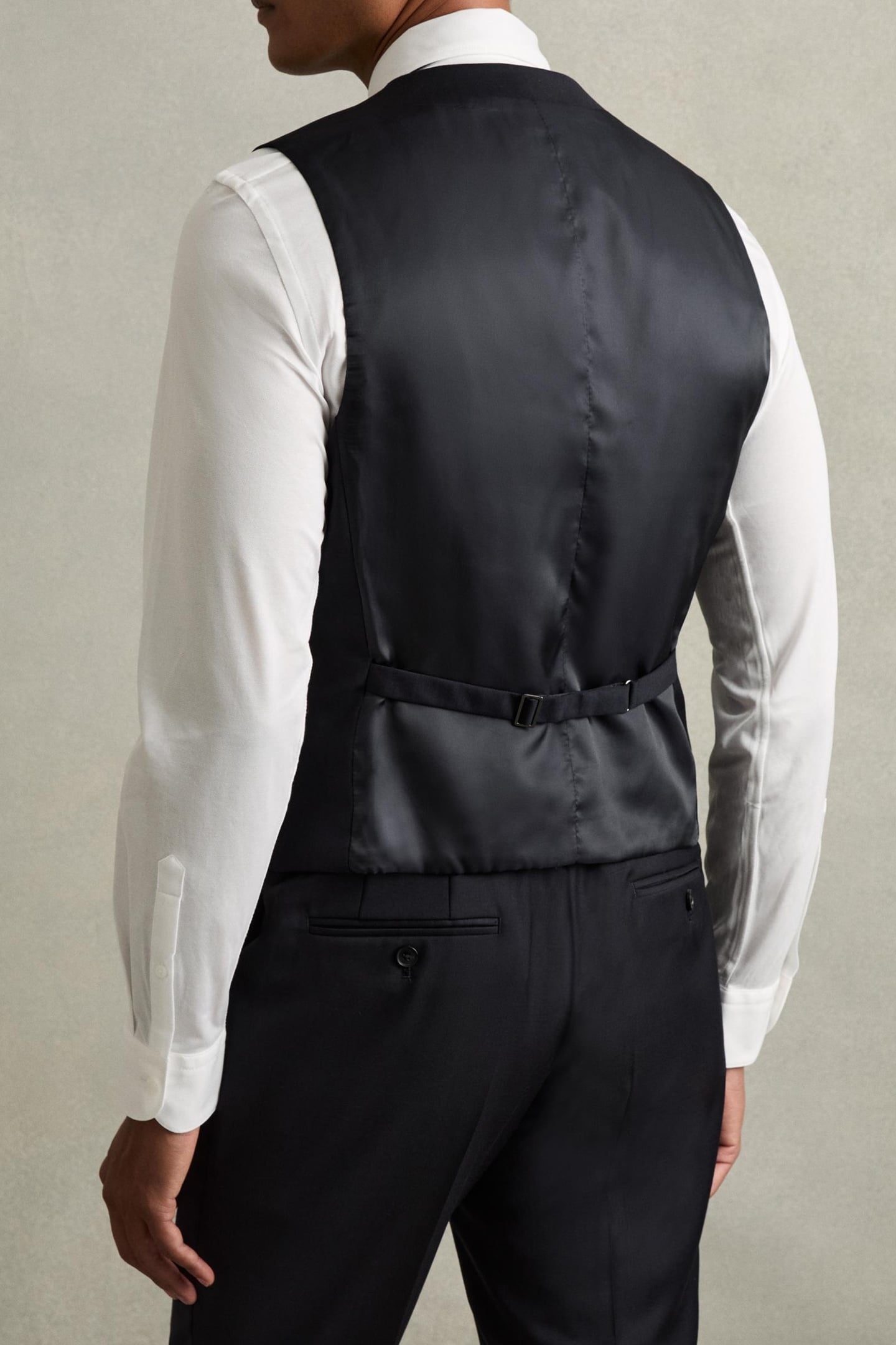 PLAIN WEAVE WAISTCOAT NAVY 3