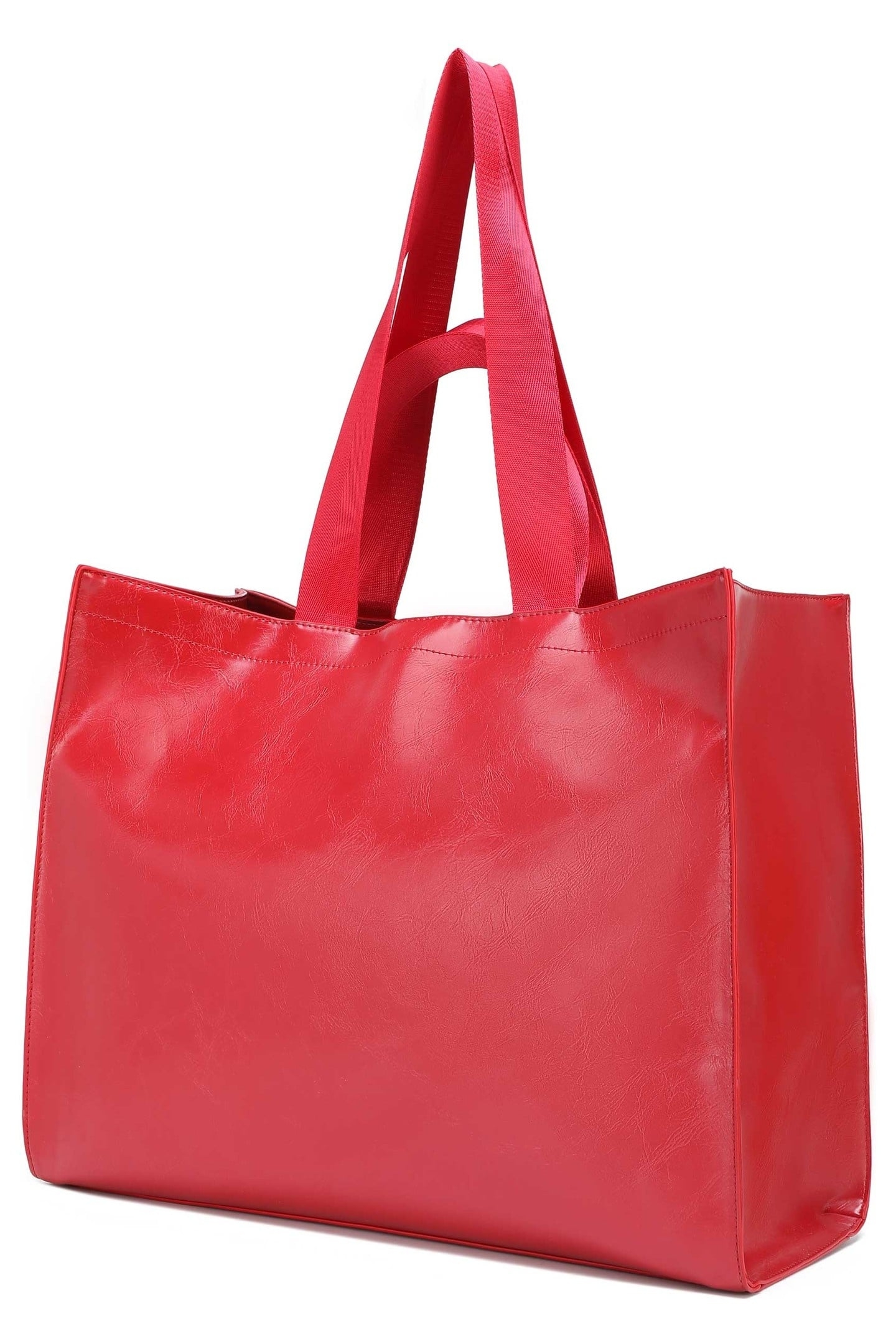 SHOPPER WRINKLE BRIGHT RED 2