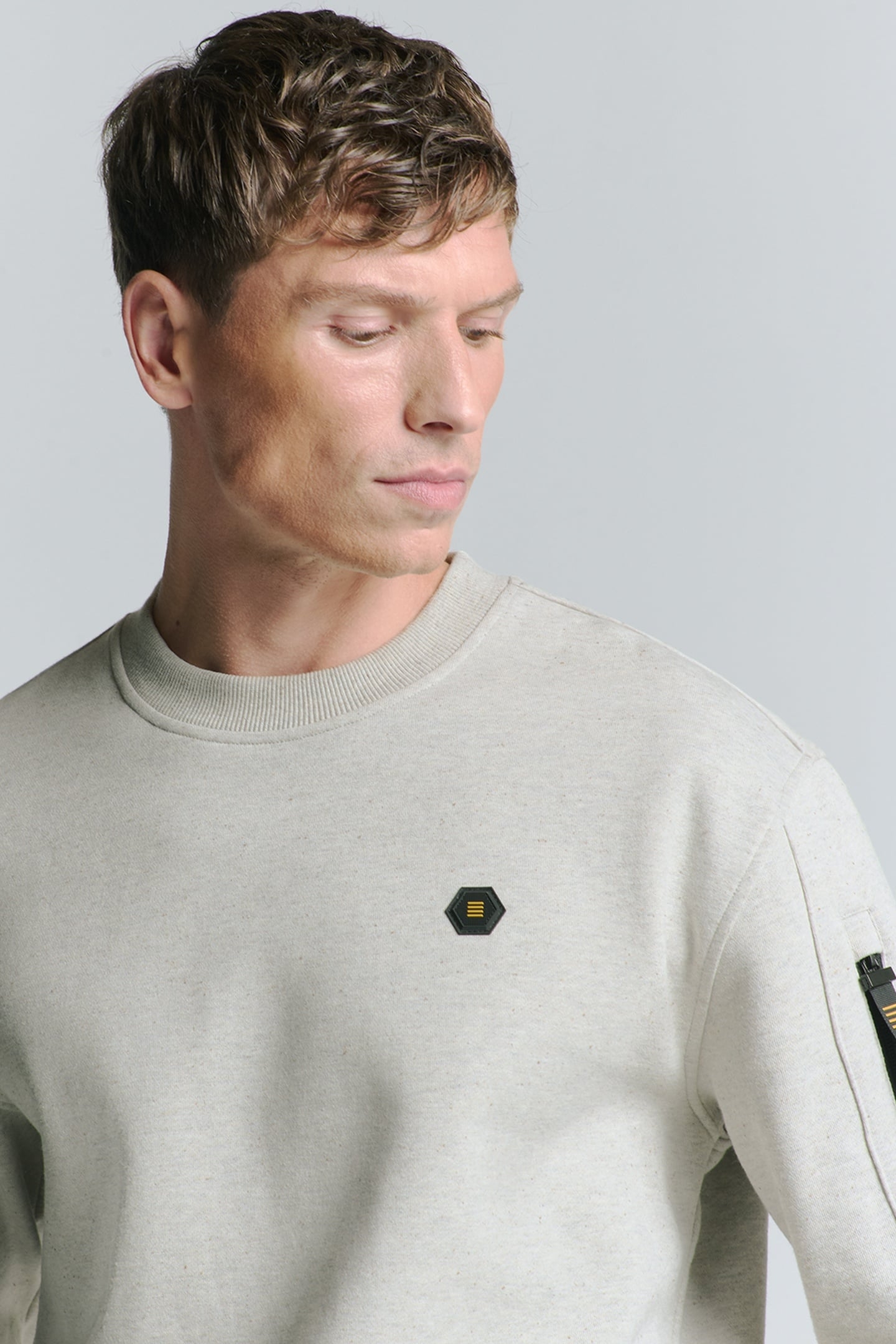 SWEATER CREWNECK MELANGE CHALK 4