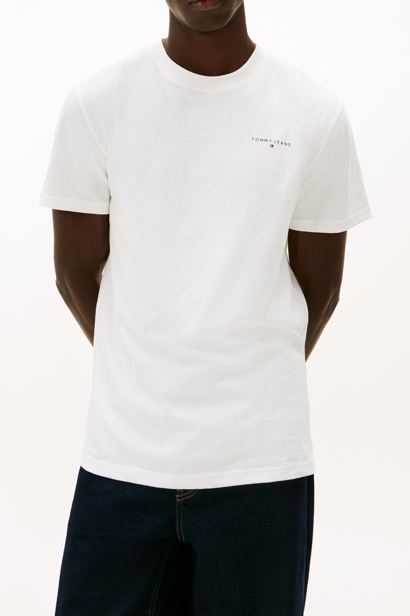 SLIM LINEAR SS T-SHIRT ECRU/DARK NIGHT NAVY 5