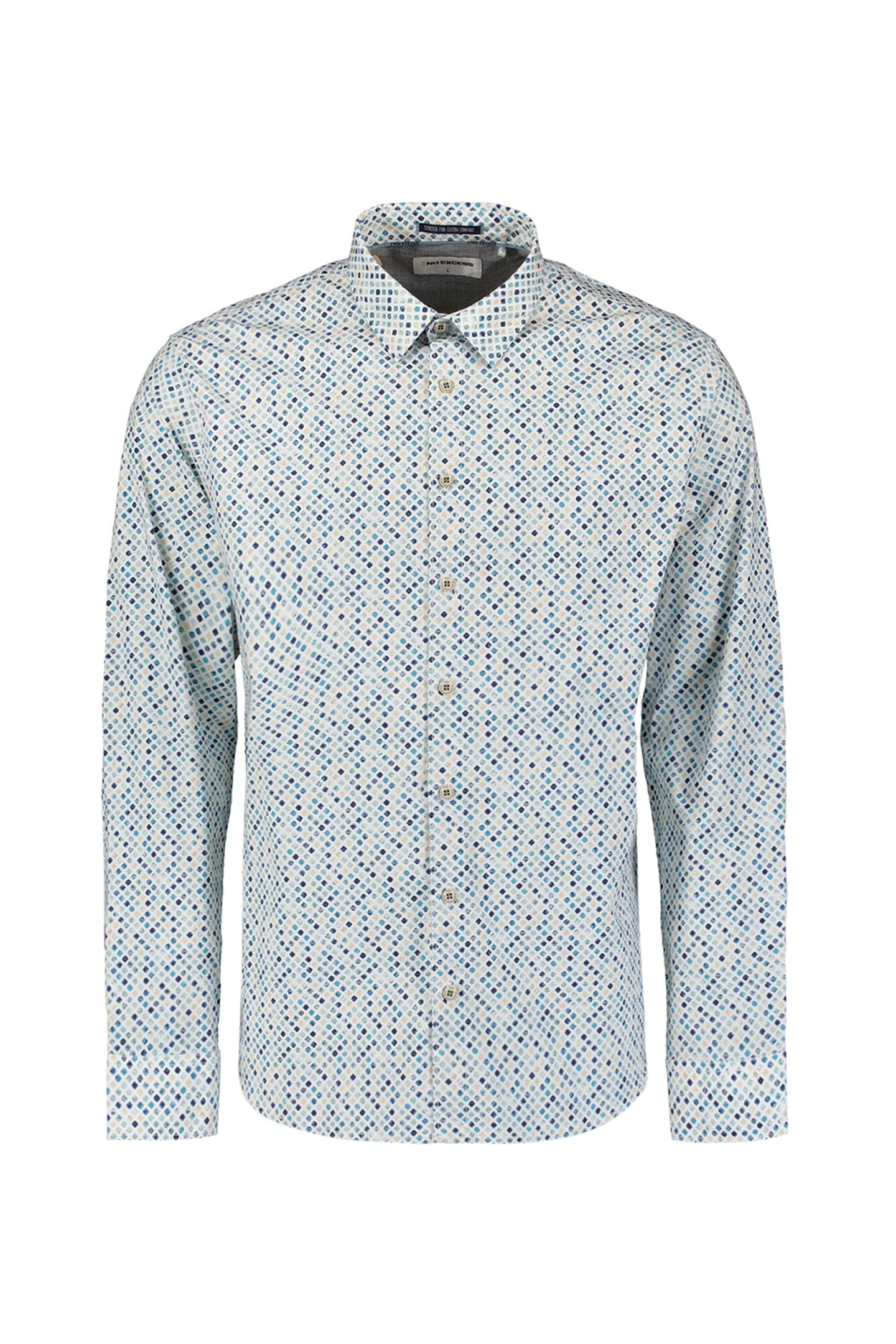 SHIRT STRETCH ALLOVER PRINTED SEABLUE 4