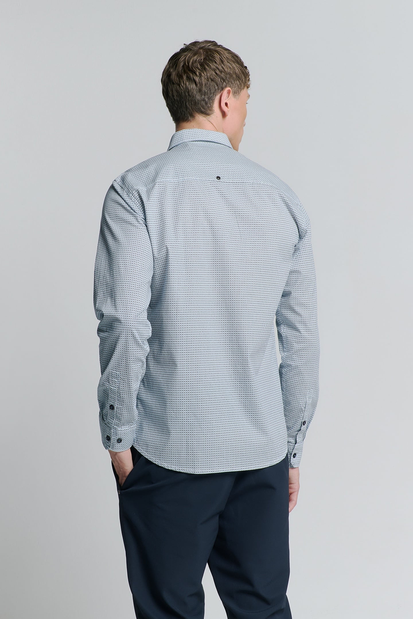 SHIRT STRETCH ALLOVER PRINTED SEABLUE 2