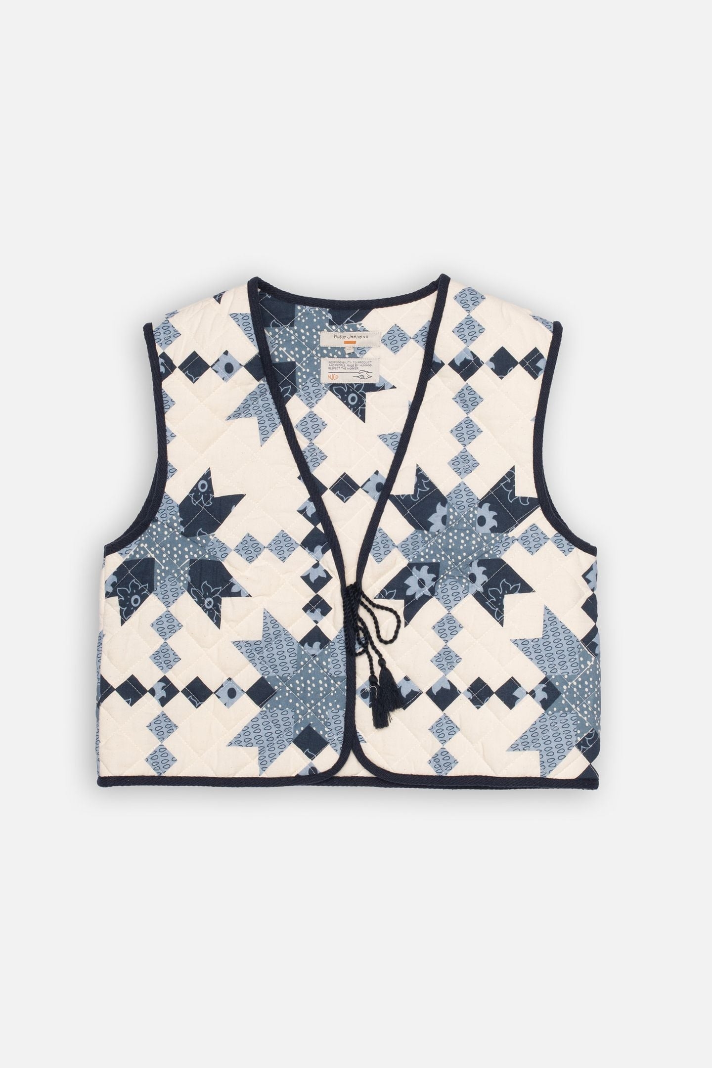 LILL QUILTED COTTON VEST OFF WHITE 2