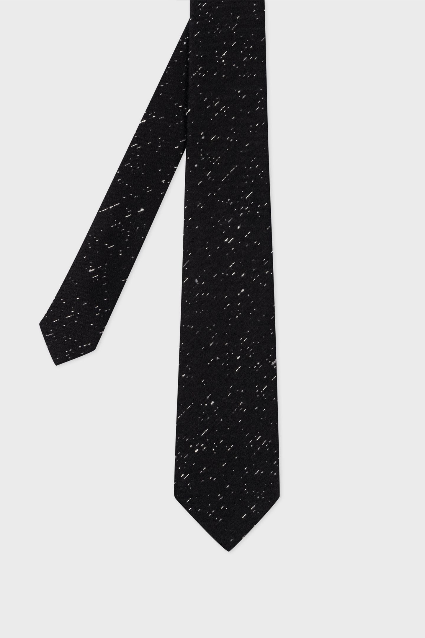 TIE WOOL FLECK BLACK 1