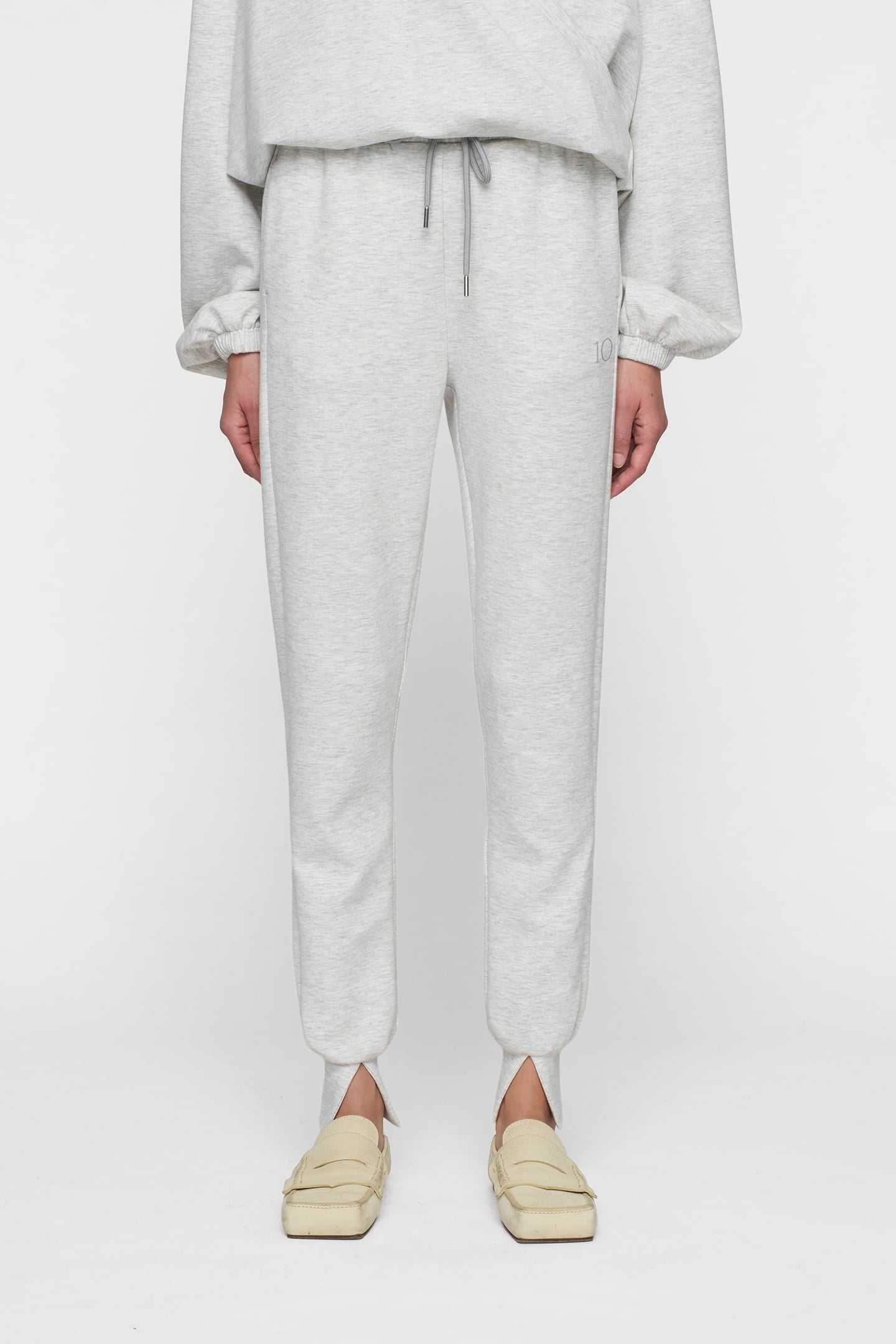 SOFT SCUBA CUFF JOGGER WHITE GREY MELEE 6