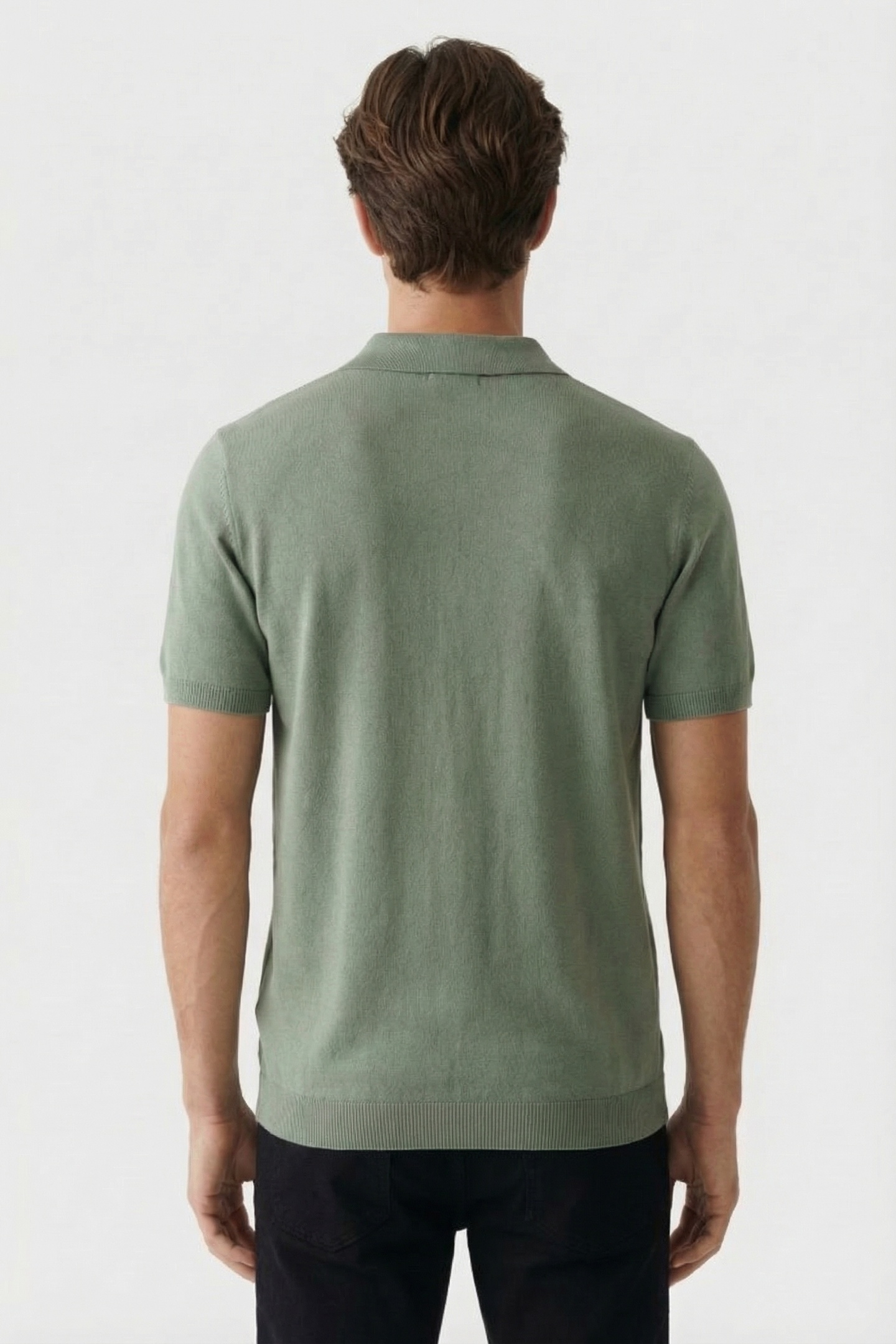 PULLOVER SHORT SLEEVE POLO BUTTON SOLID GREEN 2
