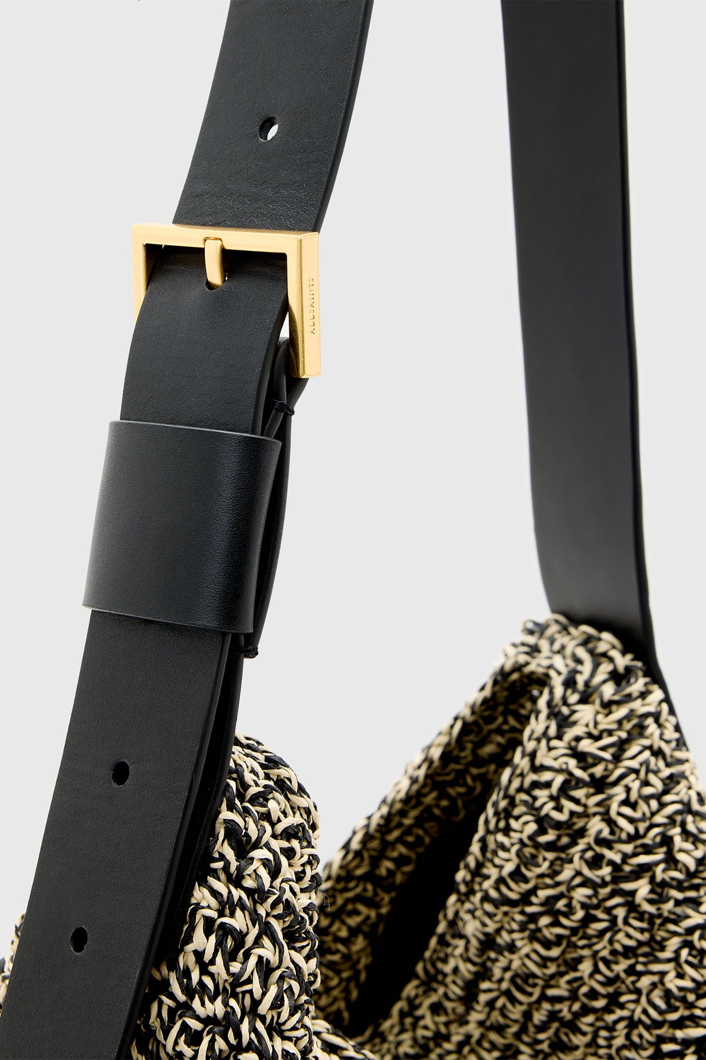 ASHA PAPER SHLDR BAG BLACK/NATURAL 7