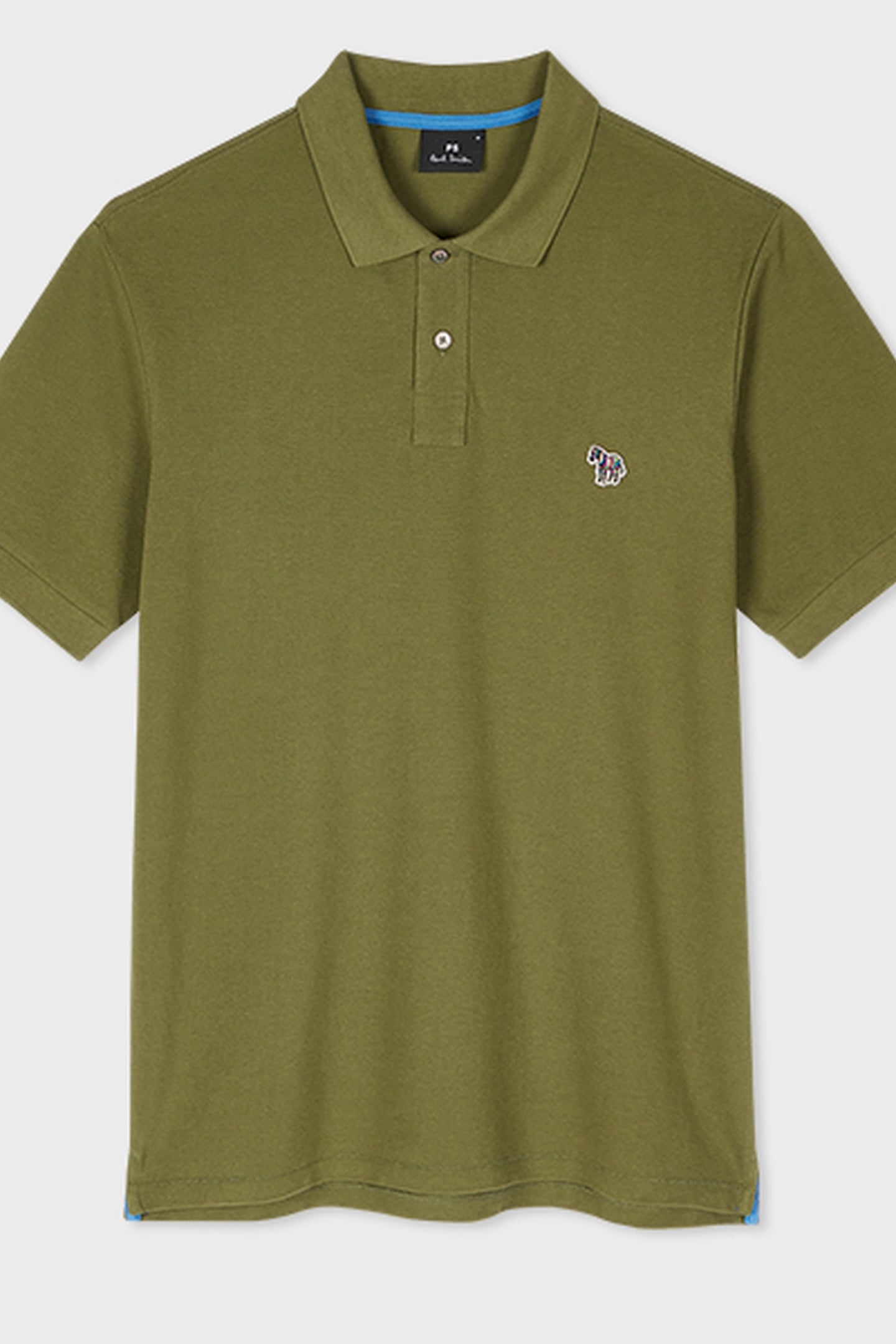REG FIT SS POLO SHIRT ZEBRA OLIVE GREEN 2