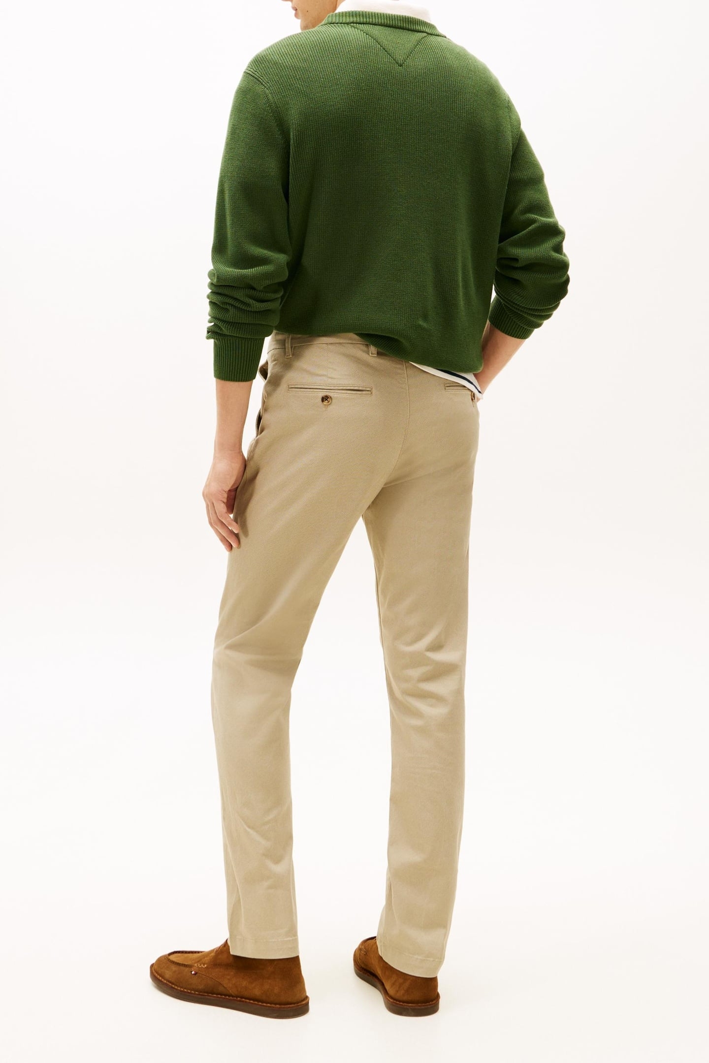 BLEECKER TEXTURED PRINT SLIM TROUSERS BATIQUE KHAKI 2