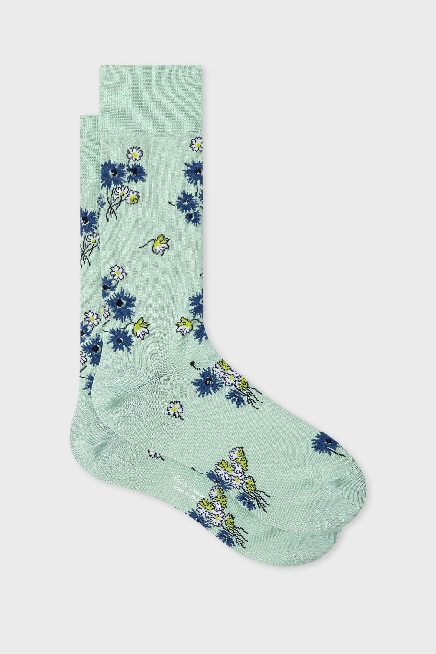 SOCK NARCISSI FLORAL EMERALD GREEN 1