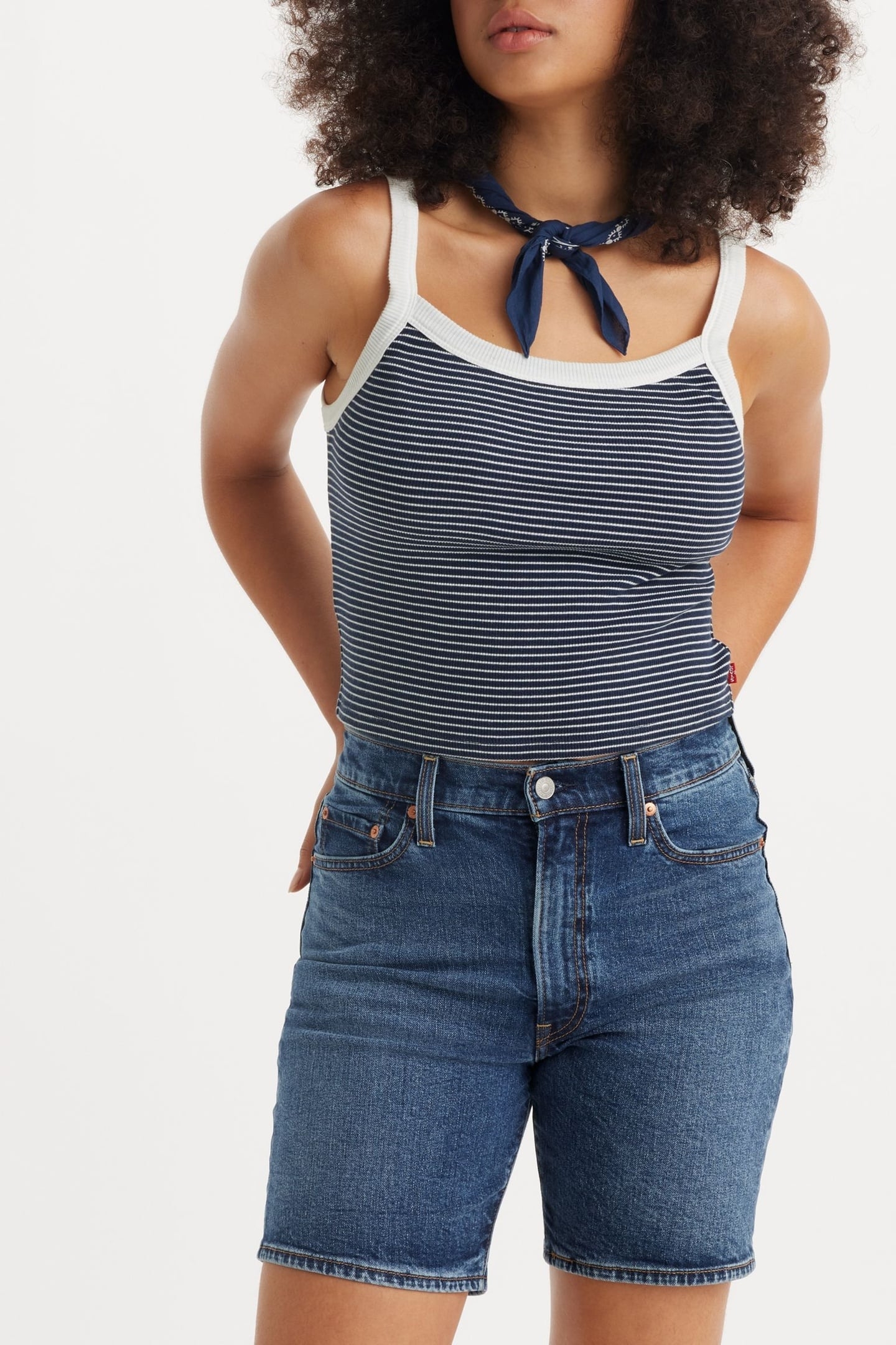 RIBCAGE BERMUDA SHORTS BLUE 1