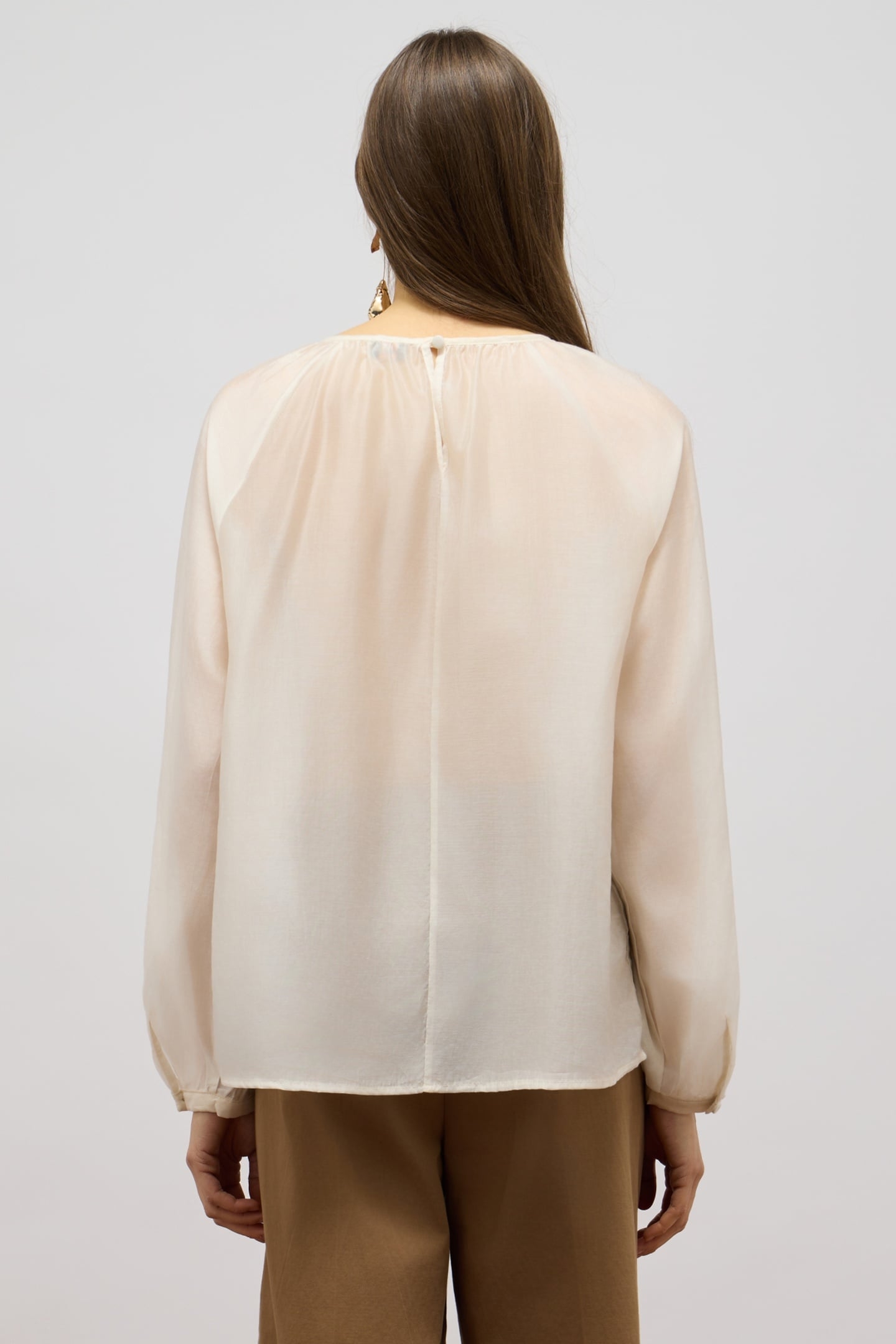 VOILE BLOUSE WITH RUFFLES WHITE 2