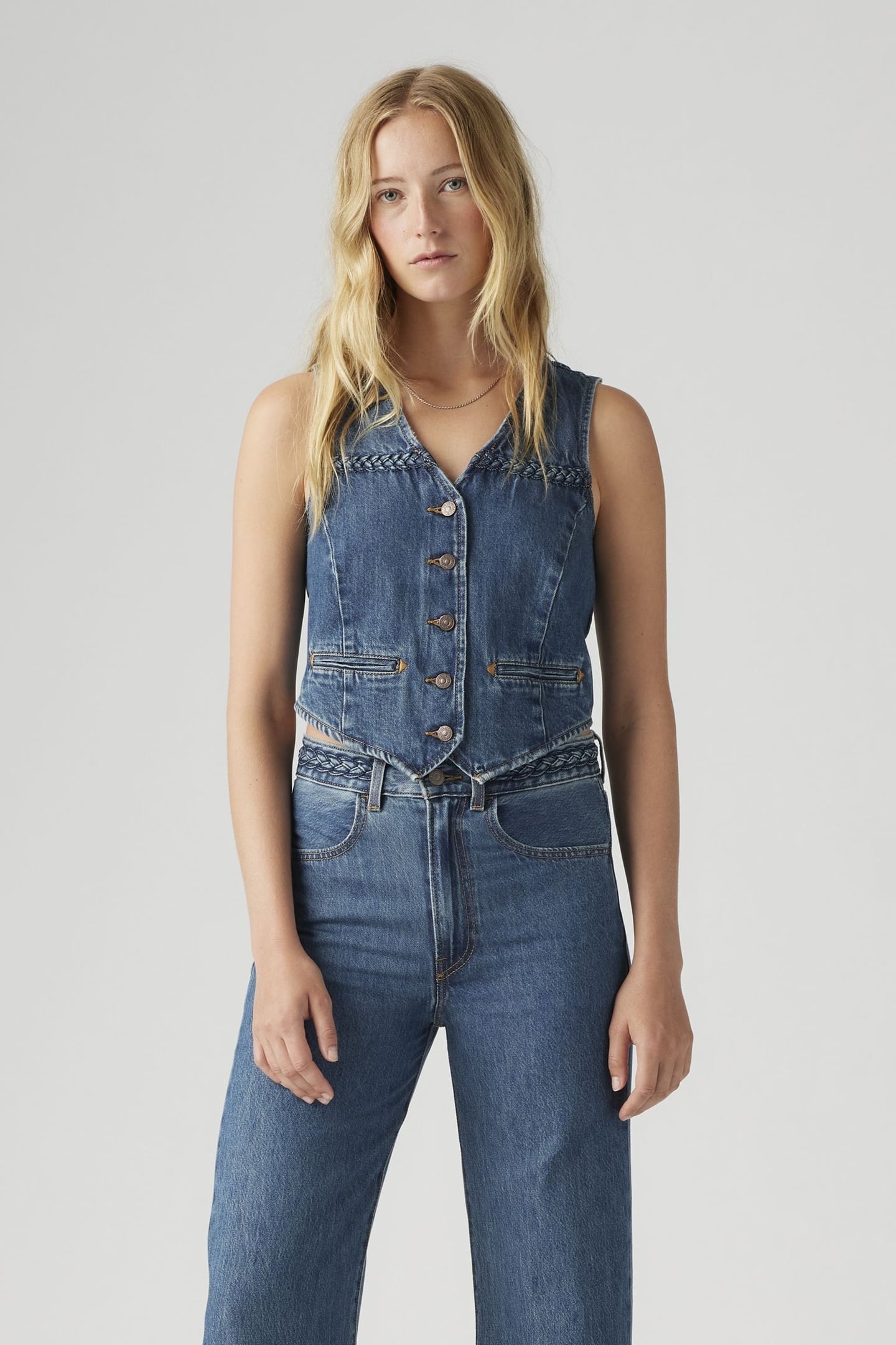 BRAIDED LIGHTWEIGHT VEST BLUE 6