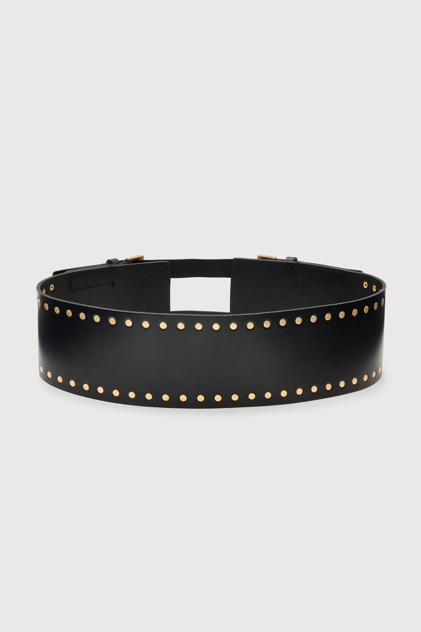 CORA WAIST BELT BLACK/WARM BRASS 2