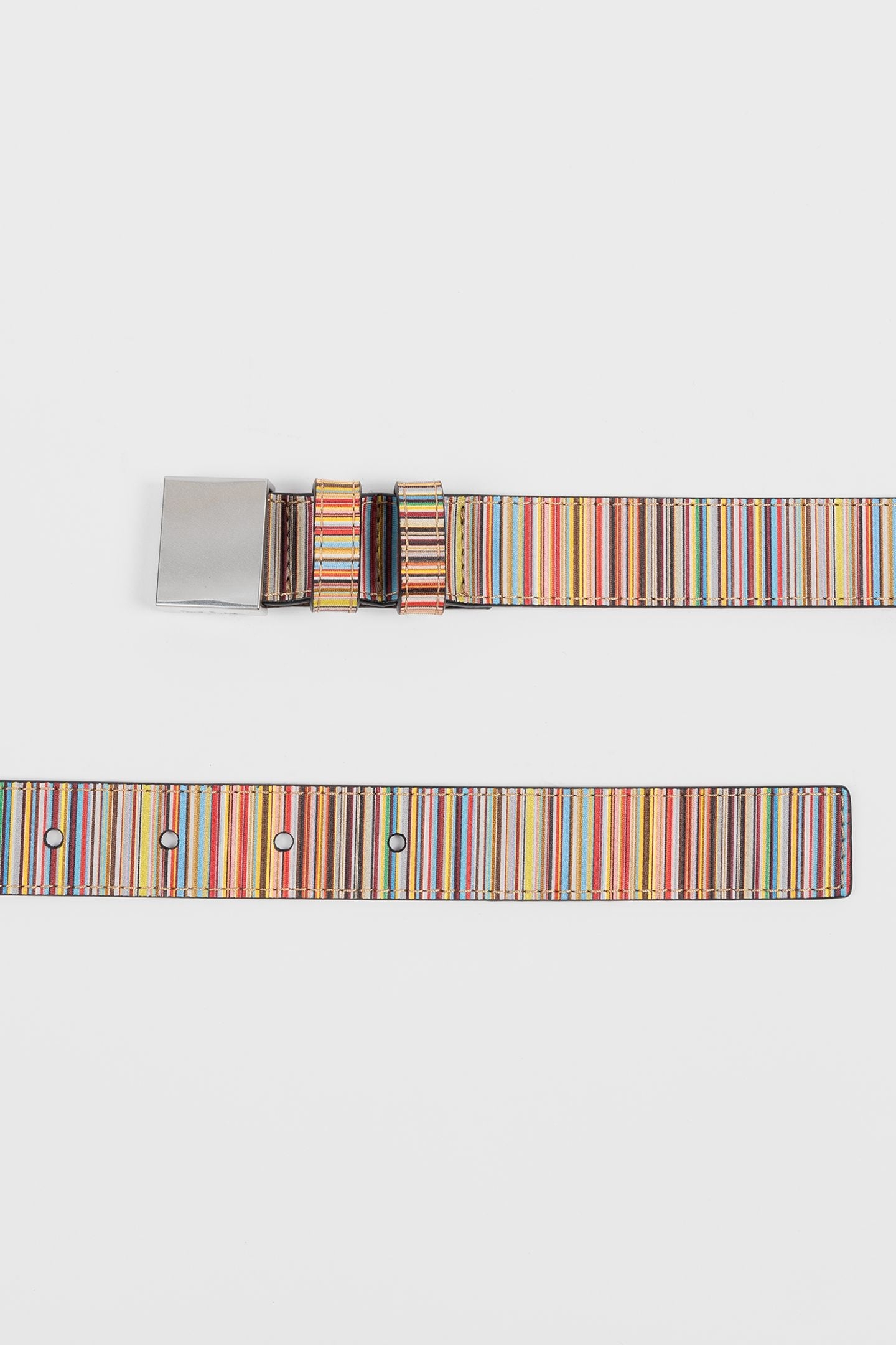 BELT MULTISTRIPE LEATHER MULTI COLOURED 3