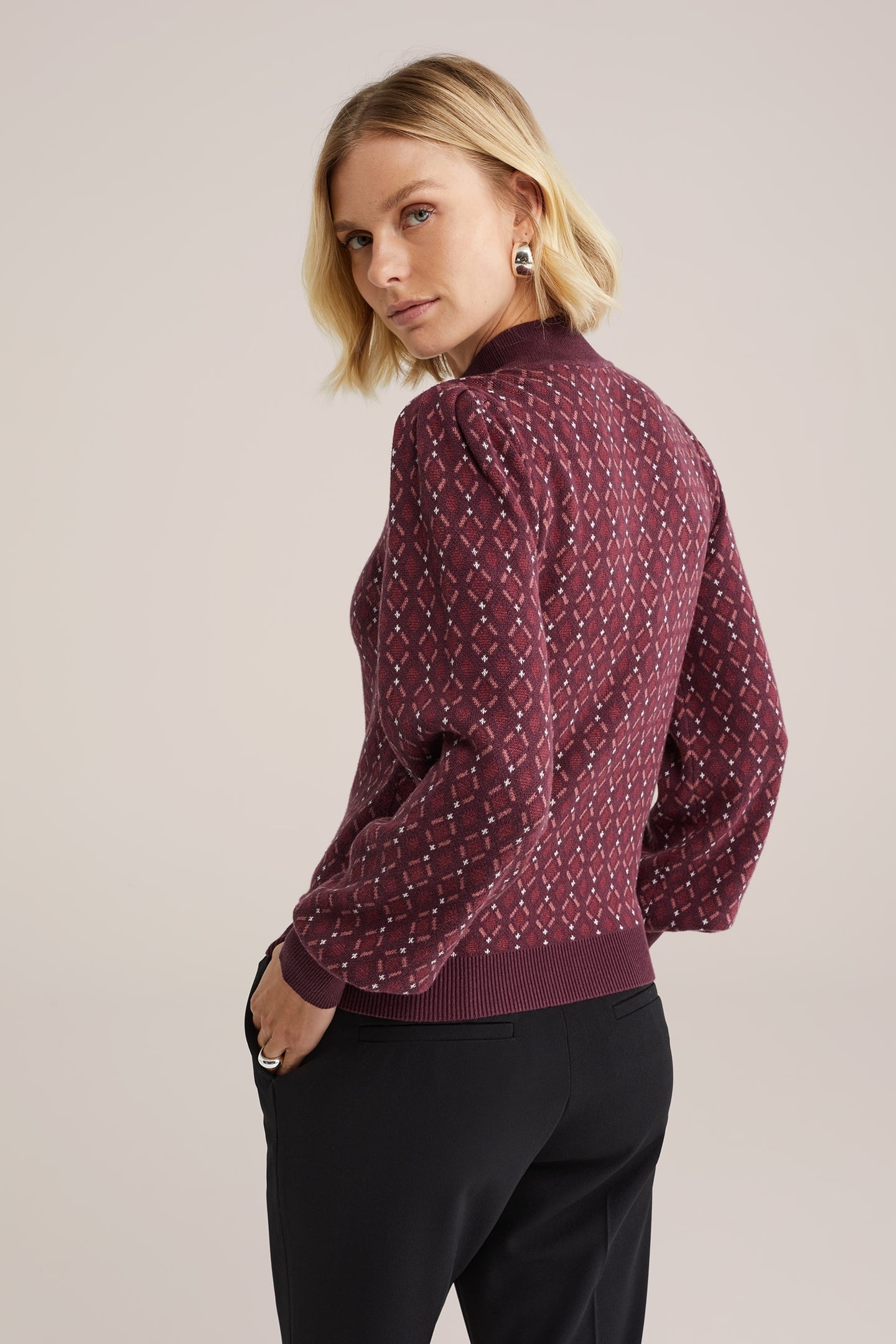 KNITTED PULLOVER VINTAGE RED 2