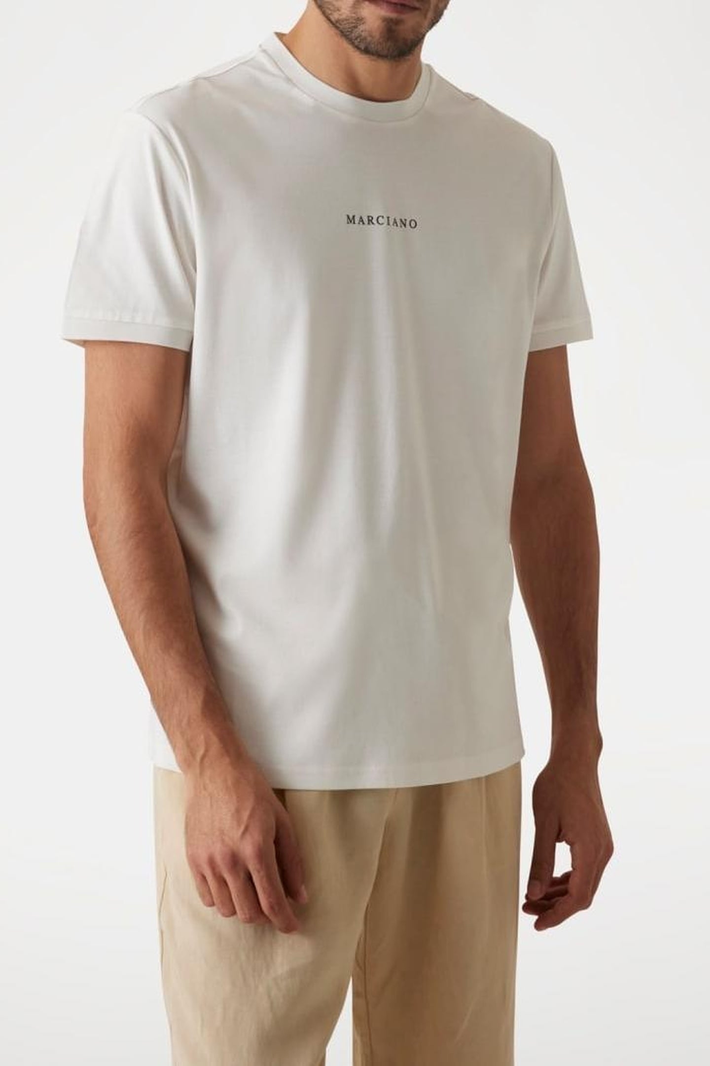 MARCIANO BY GUESS CN SS TEE WITH CONTRAST SALT WHITE 2