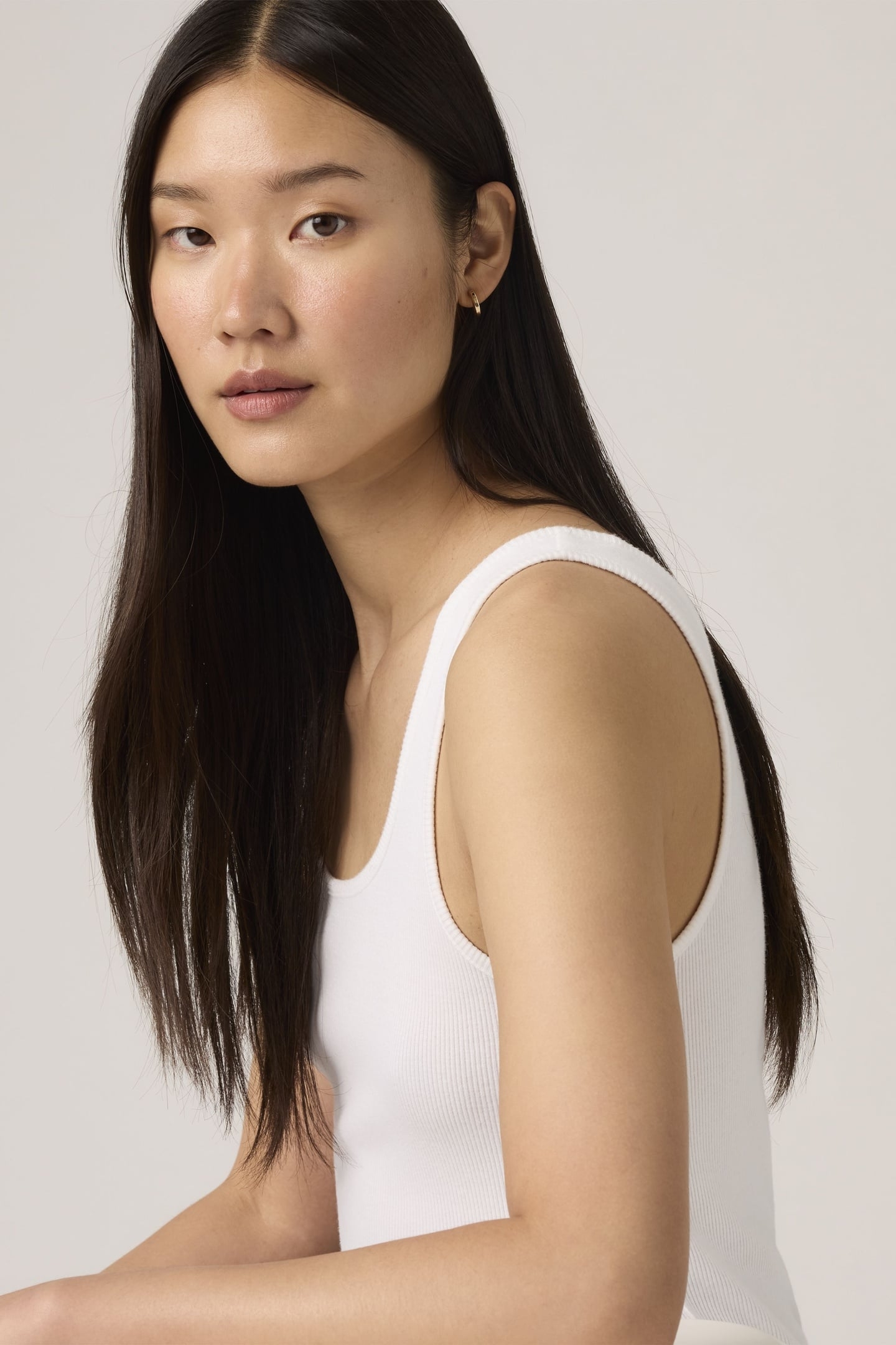 ESSENTIAL RIB TANK TOP WHITE 6