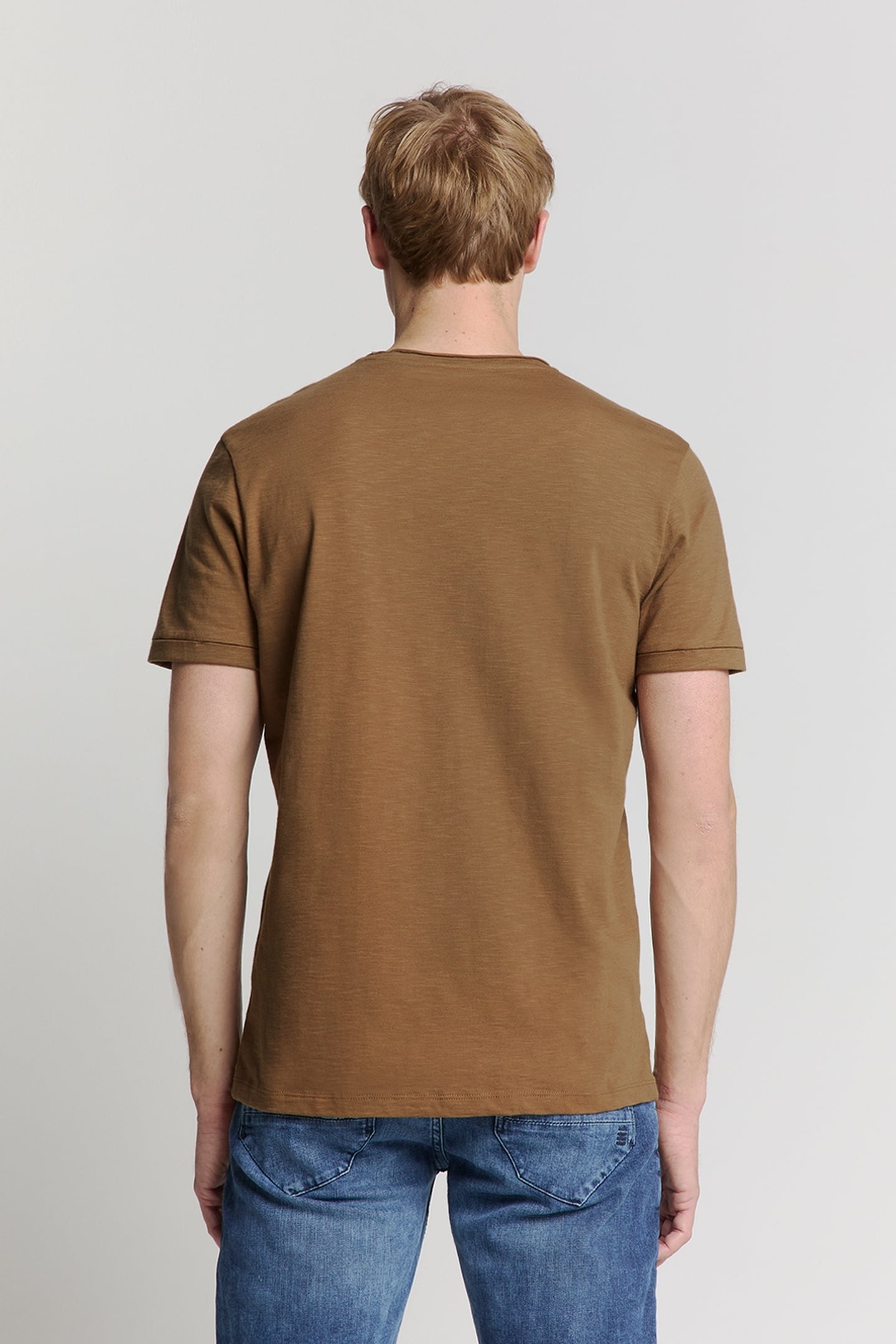 T-SHIRT CREWNECK SLUB CAMEL 2