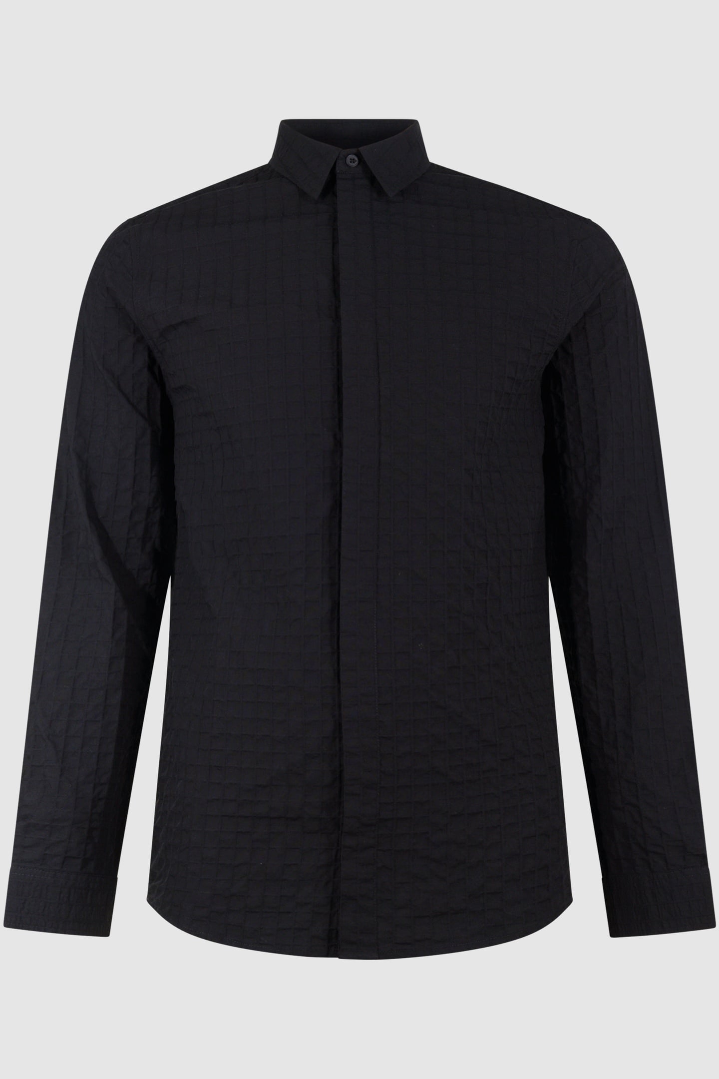MA-SBWOVEN CUBE SHIRT BLACK 3