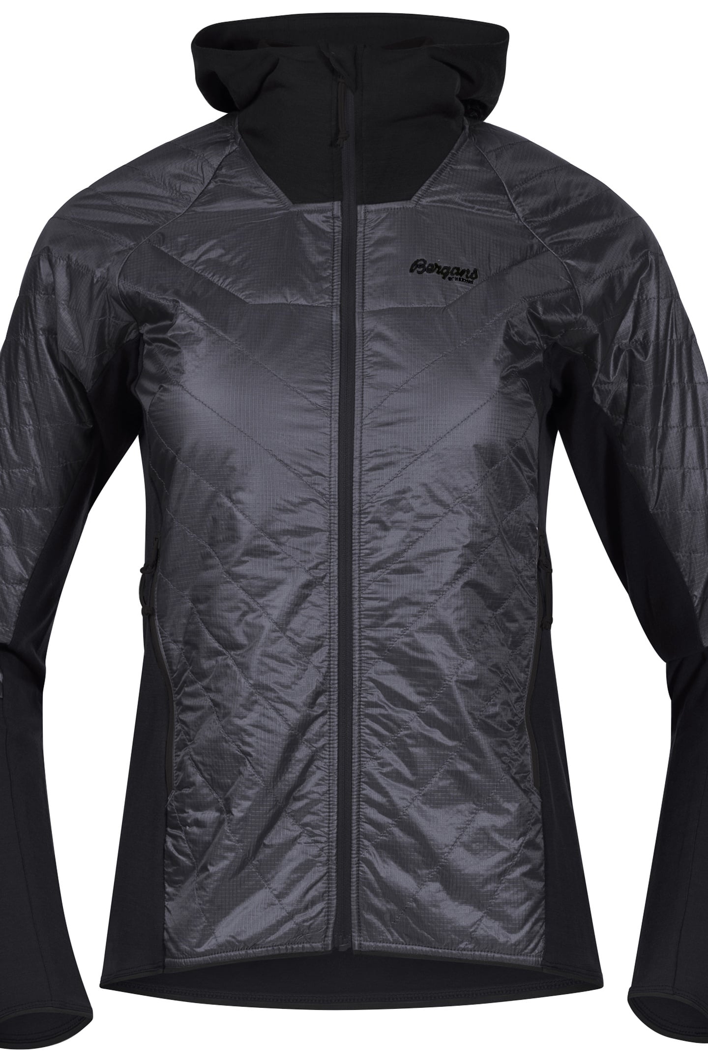 CECILIE LIGHT INSULATED HYBRID JACKET SOLID DARK GREY/BLACK 4