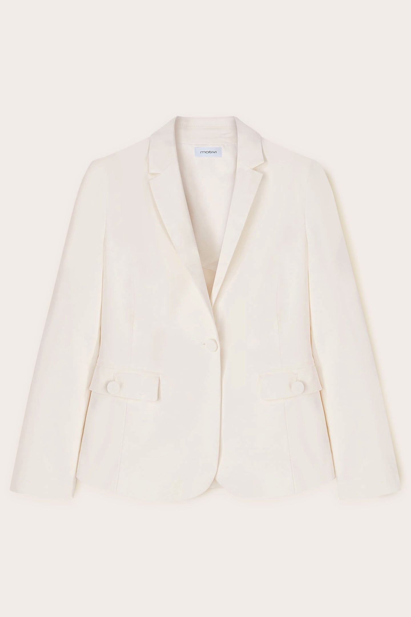 SINGLE-BREASTED BLAZER IN TECHNICAL COTTON BLUE 5