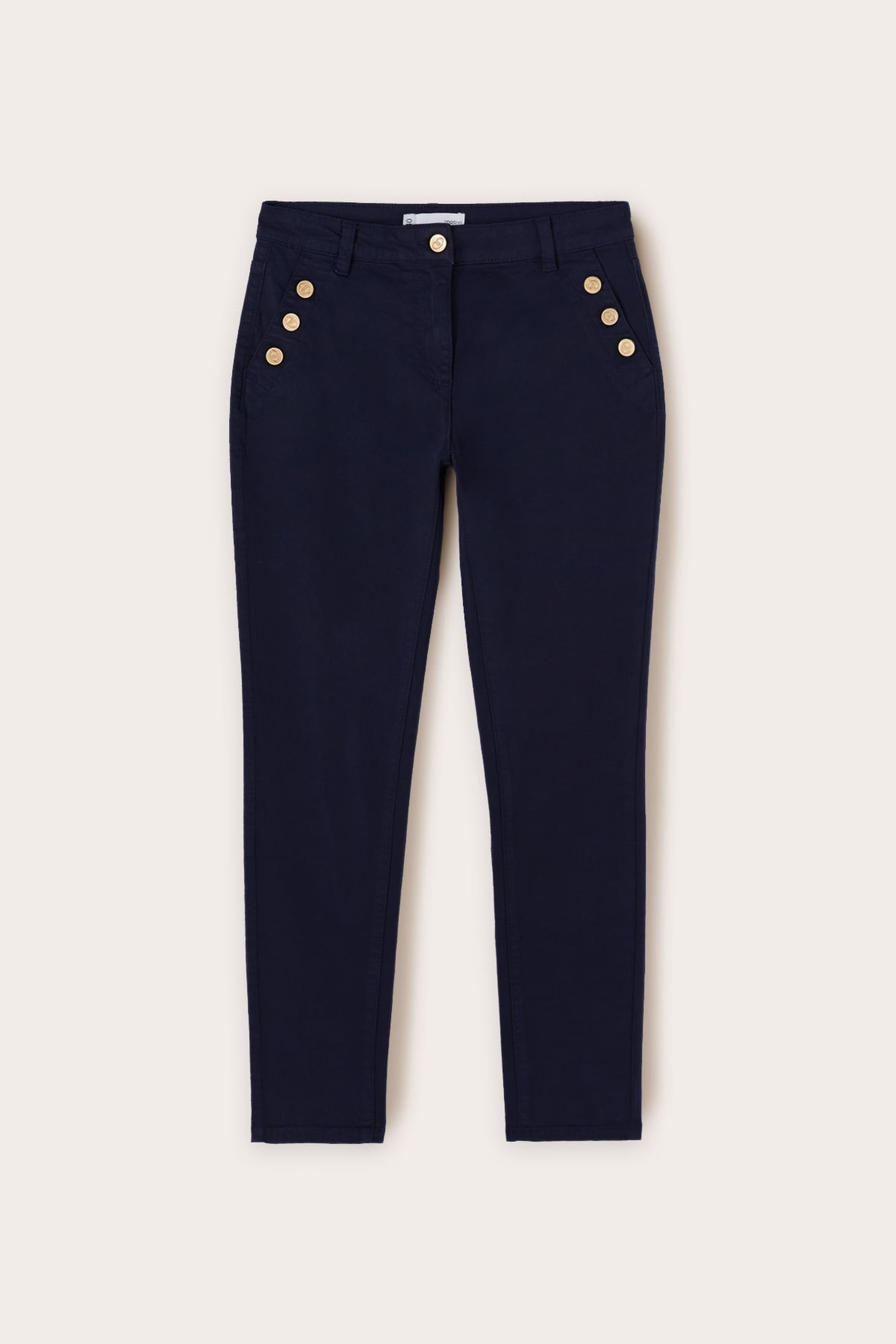 REGULAR TROUSERS WITH METAL BUTTONS BLUE 4