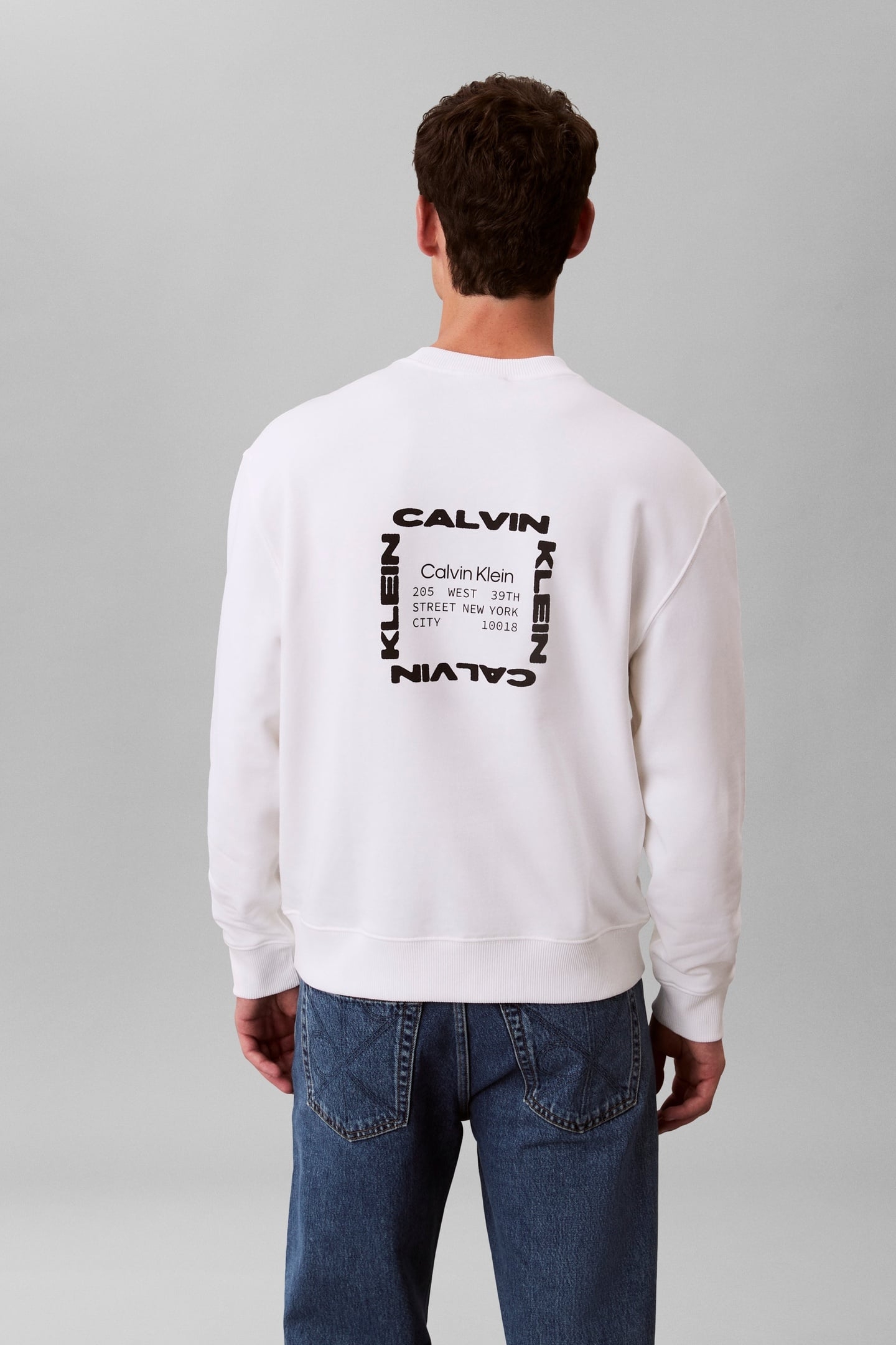 LS EU 350TERRY GRAPHIC SWEATSHIRT BRIGHT WHITE 3
