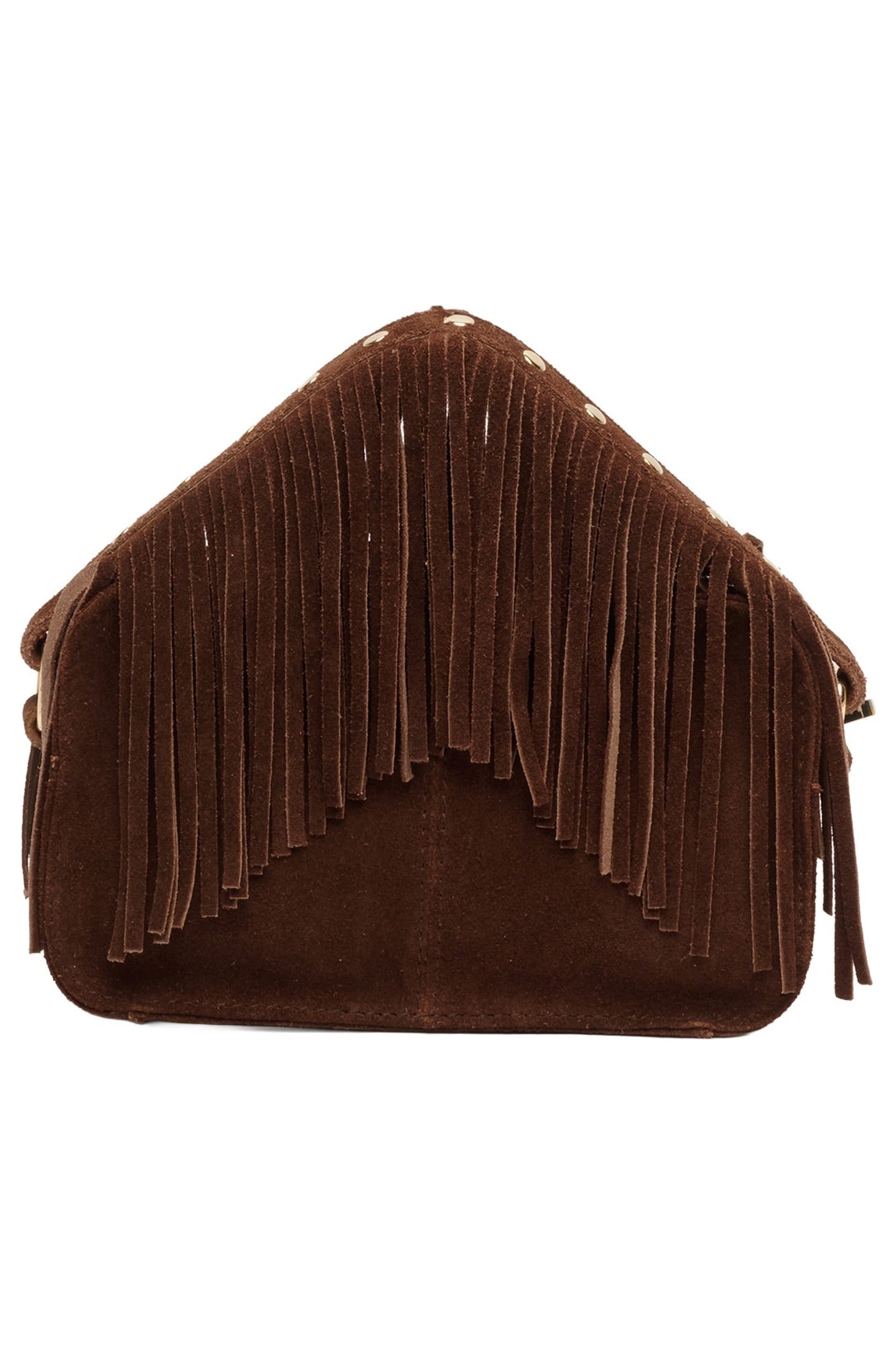 HELENA FRINGE SUEDE DARK BROWN W. GOLD 3