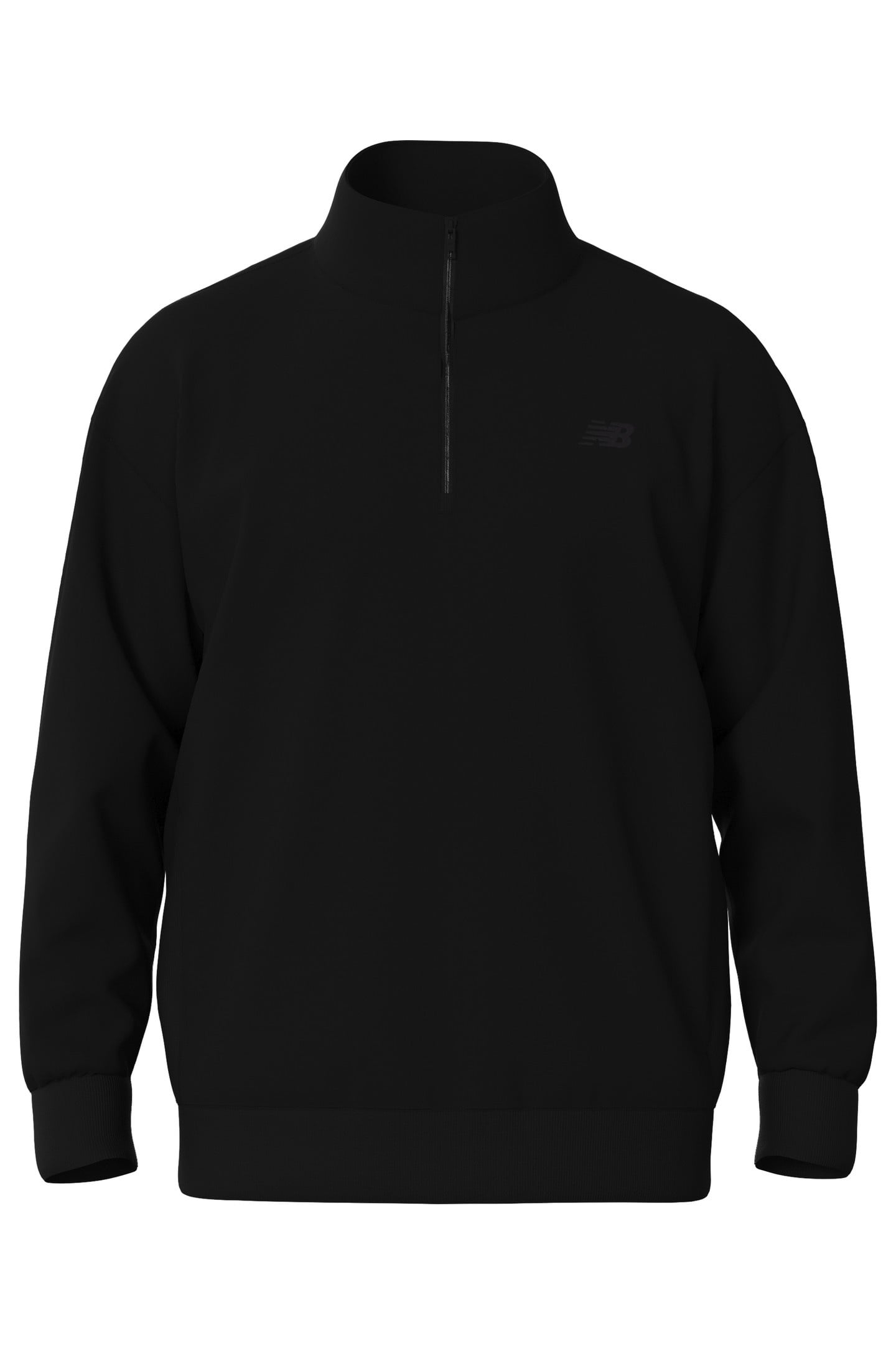 ATHLETICS FLEECE 1/2 ZIP BLACK 4