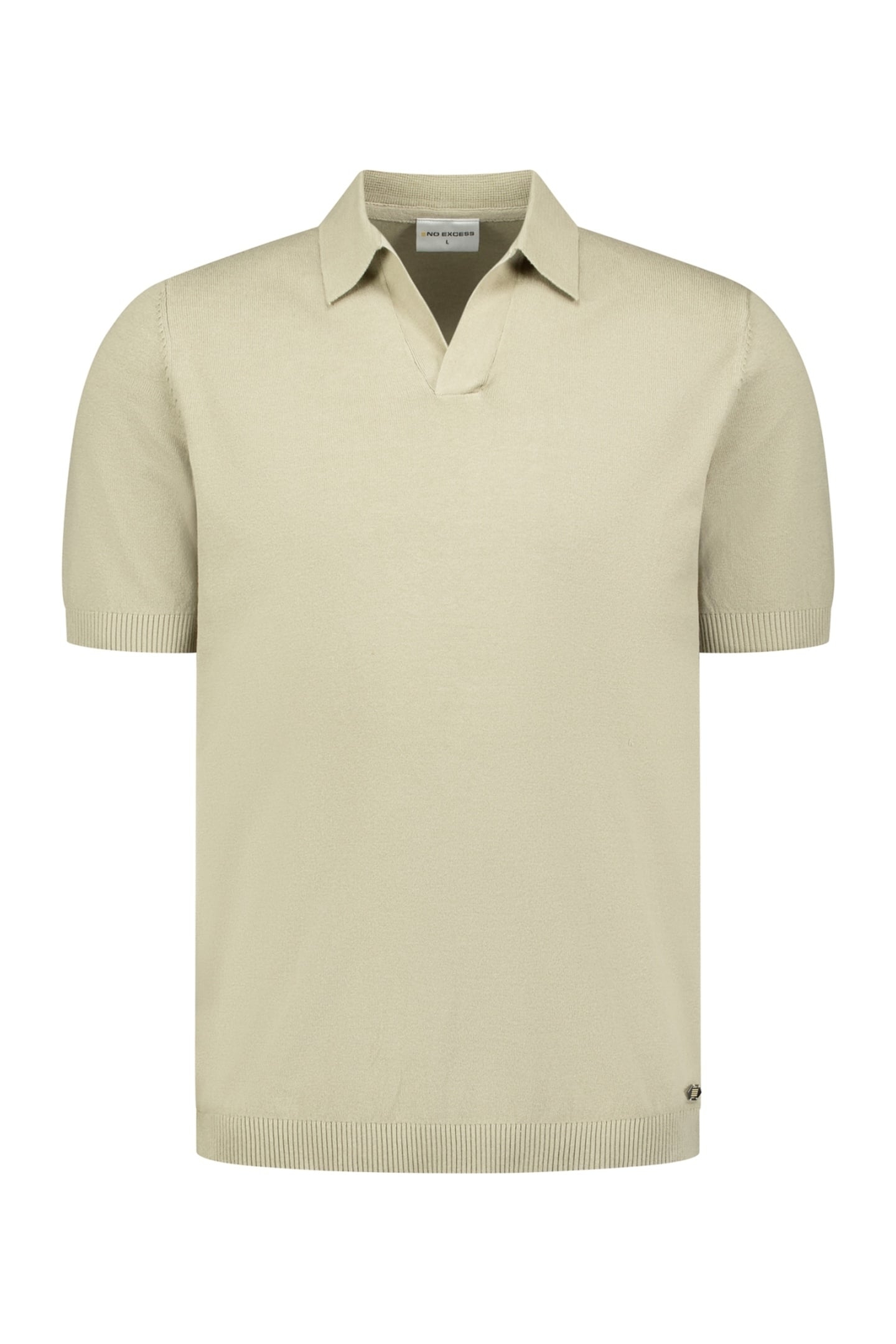 PULLOVER SHORT SLEEVE V-POLO TAUPE 1