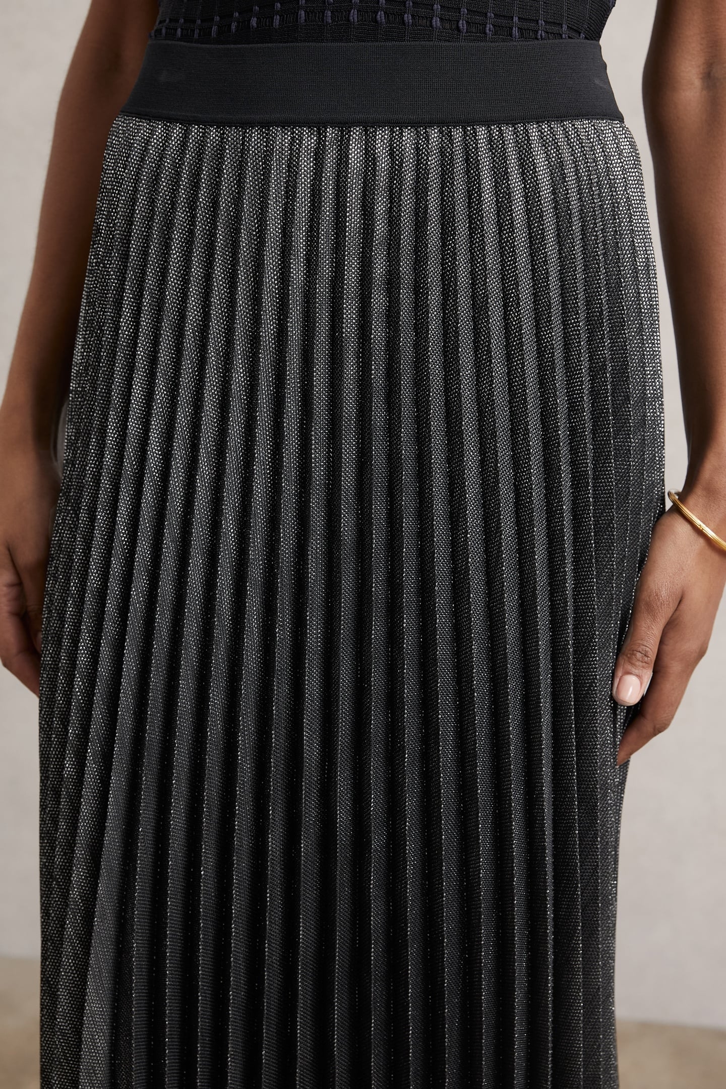 OCCASION PLEAT SKIRT CHARCOAL GREY 4