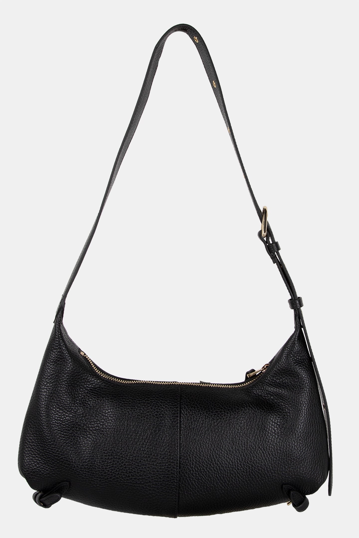 LEATHER SHOULDER BAG WIN BLACK 4